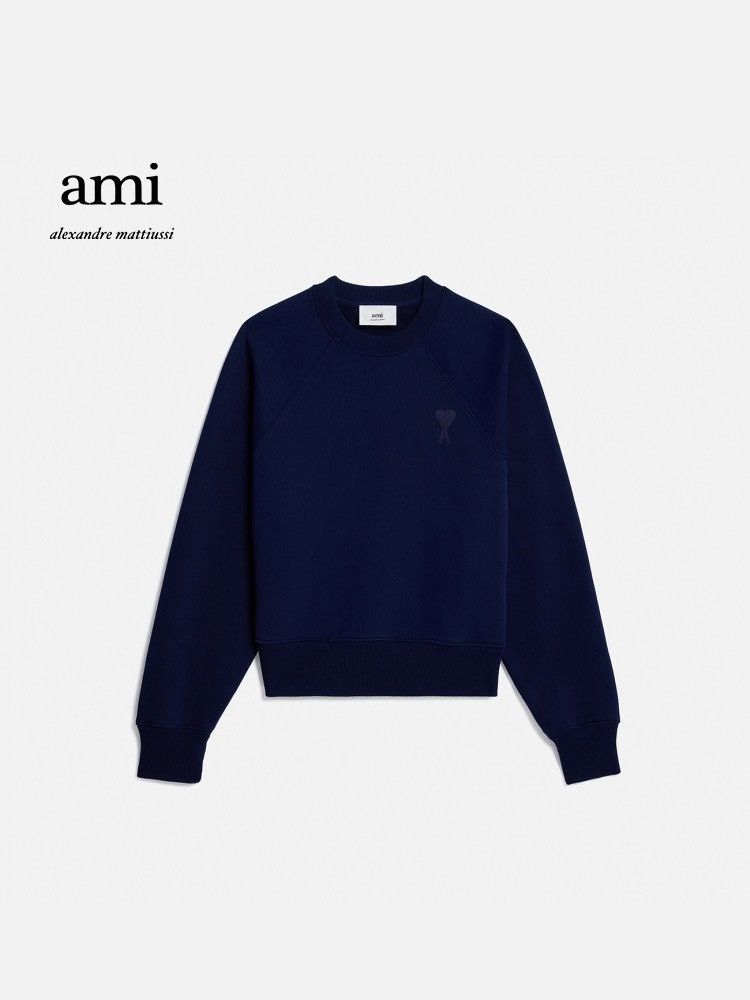 AMI Ami Paris Heart Embroidery Crewneck Sweatshirt Size S / US 4 / IT 40 - 9 Thumbnail