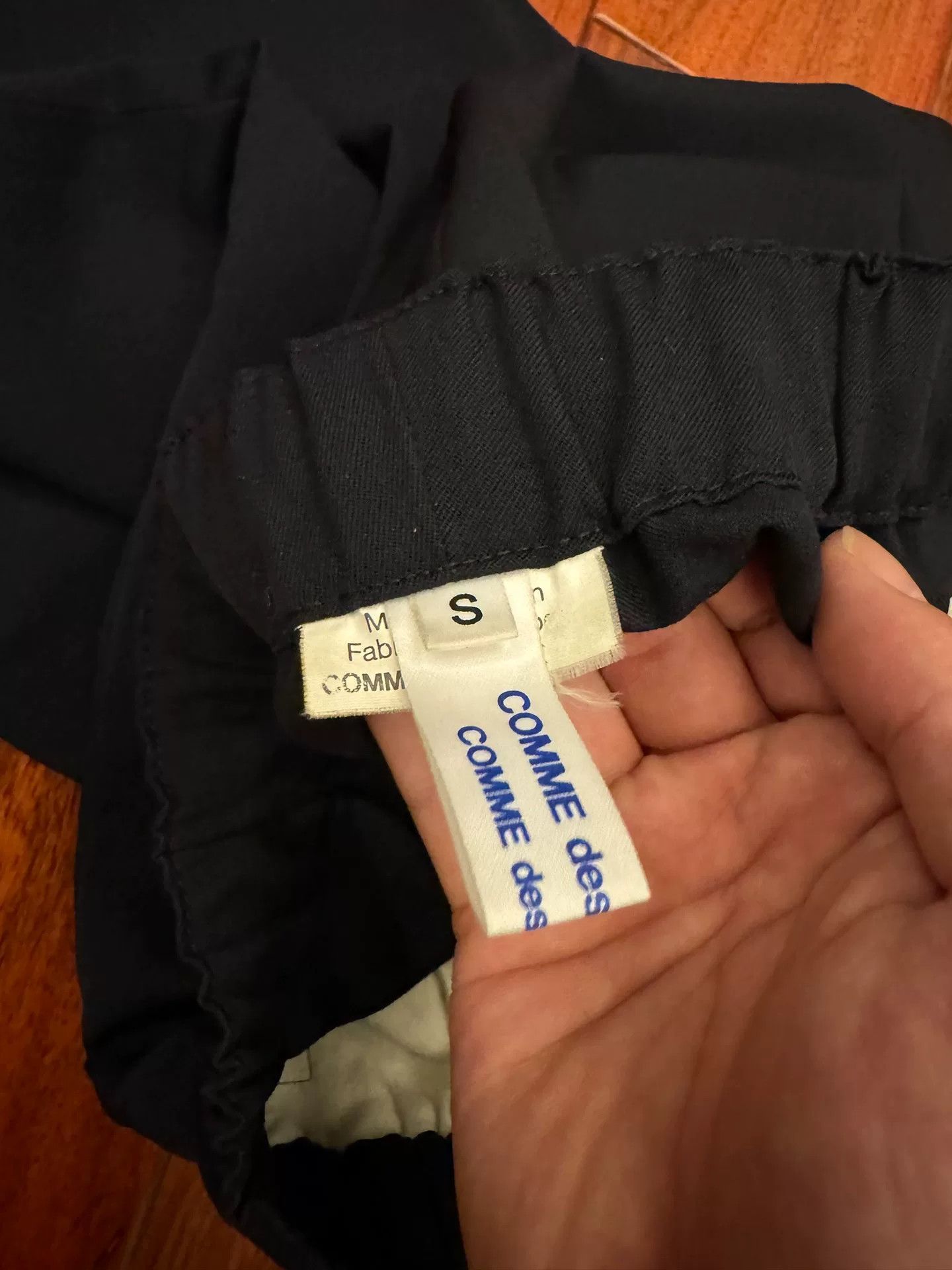 Comme des Garcons CDG COMCOM Wool Elastic Waist Pants Size 25" / US 0 / IT 36 - 3 Thumbnail