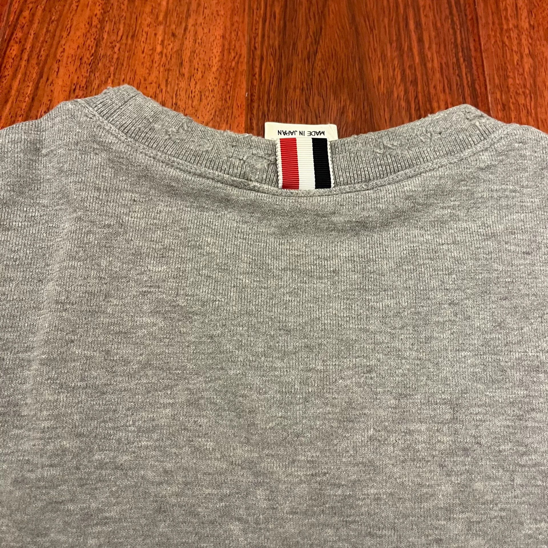 Thom Browne Thom Browne Distressed Gray Pullover Hoodie Size US S / EU 44-46 / 1 - 7 Thumbnail