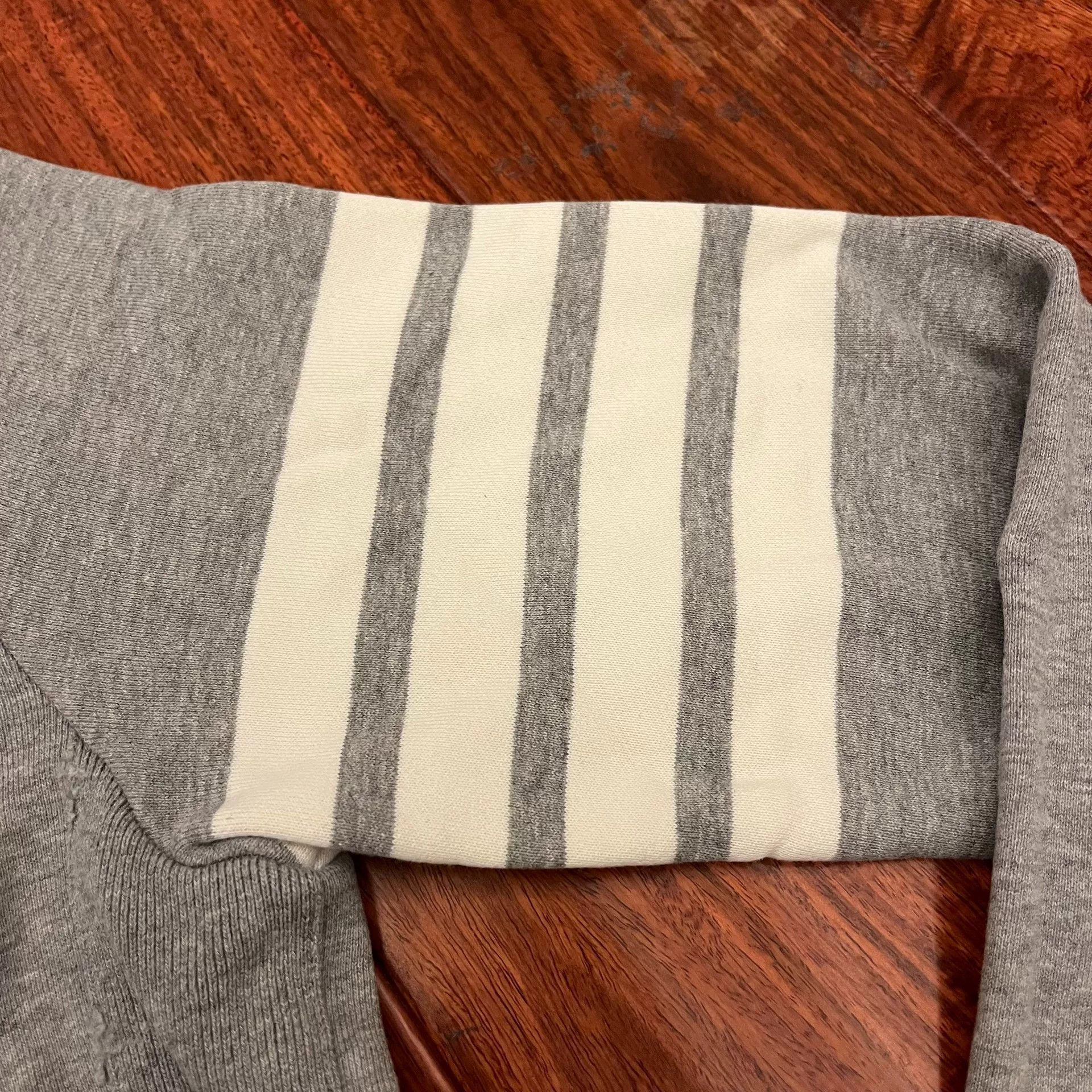 Thom Browne Thom Browne Distressed Gray Pullover Hoodie Size US S / EU 44-46 / 1 - 4 Thumbnail