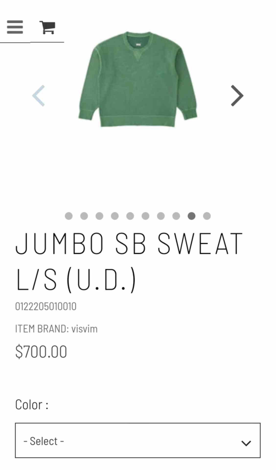 Visvim visvim 22AW Jumbo SB Sweat L/S Size US L / EU 52-54 / 3 - 9 Thumbnail