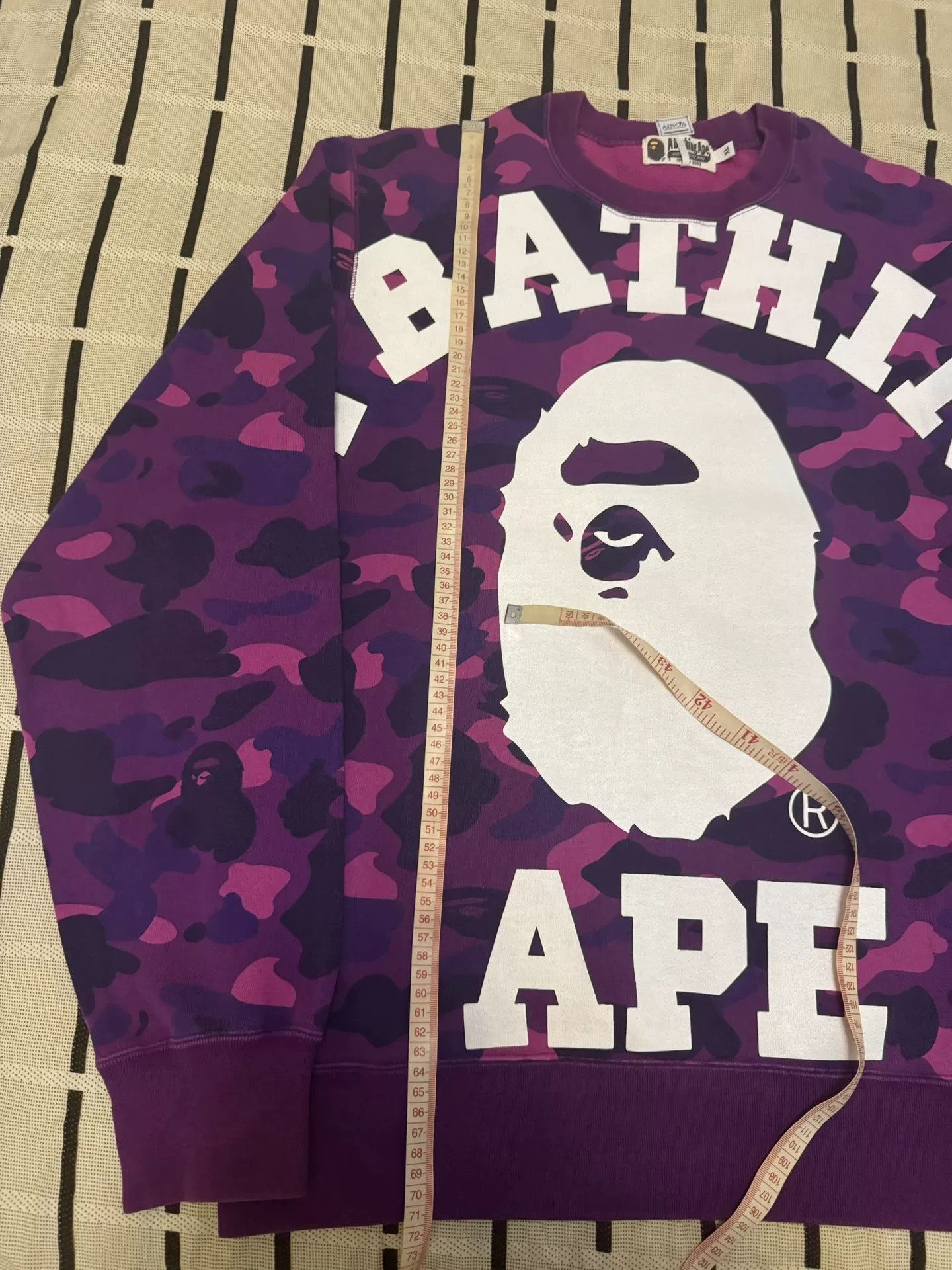 Bape Bape Camo Ape Head Purple Hoodie XL Men Size US XL / EU 56 / 4 - 7 Thumbnail