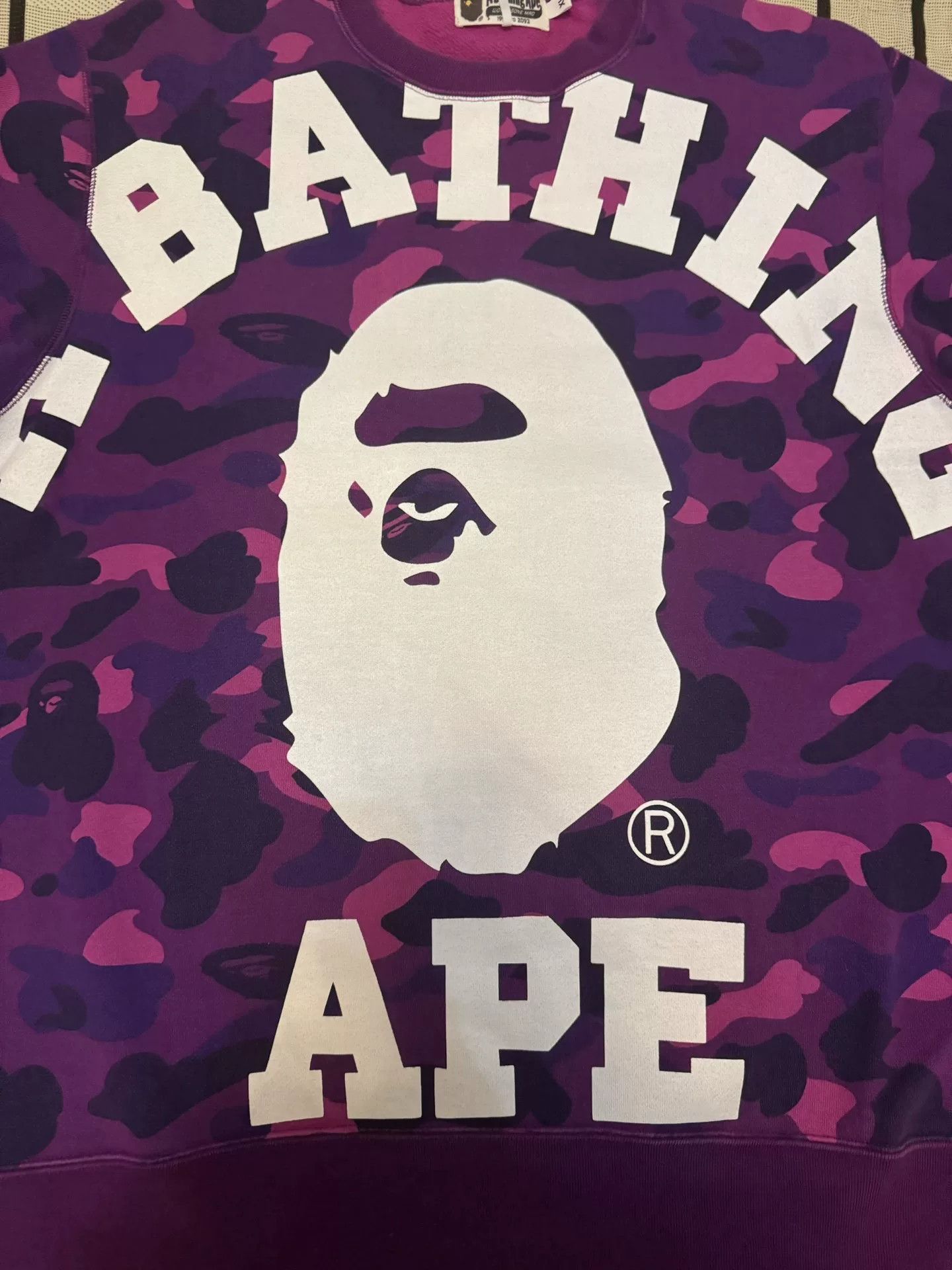 Bape Bape Camo Ape Head Purple Hoodie XL Men Size US XL / EU 56 / 4 - 2 Thumbnail