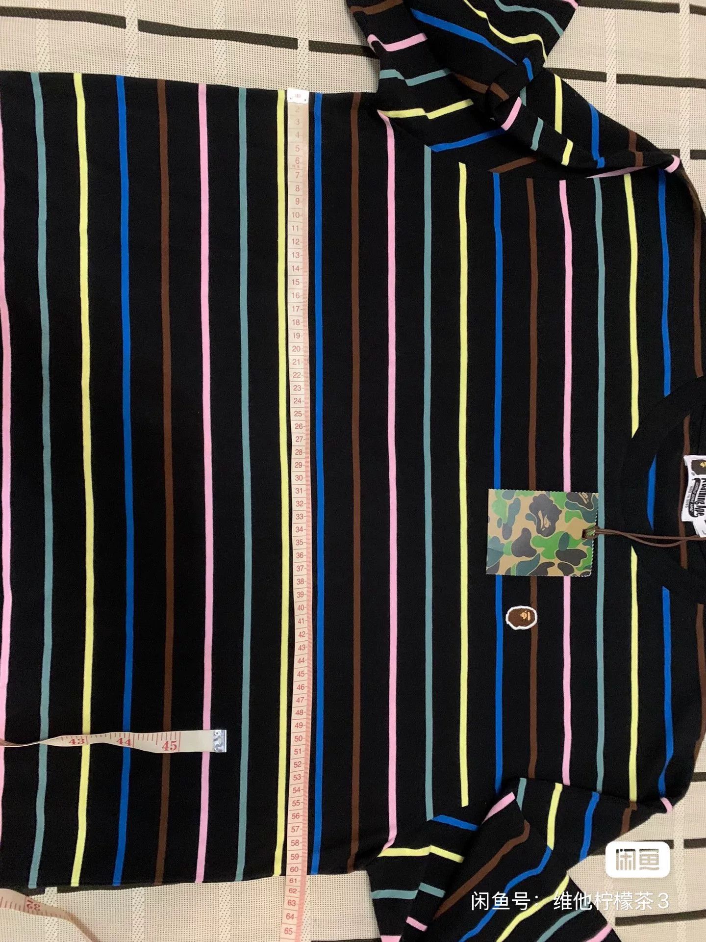 Bape Bape Striped Ape Head Multi T-Shirt L Men Size US L / EU 52-54 / 3 - 8 Thumbnail