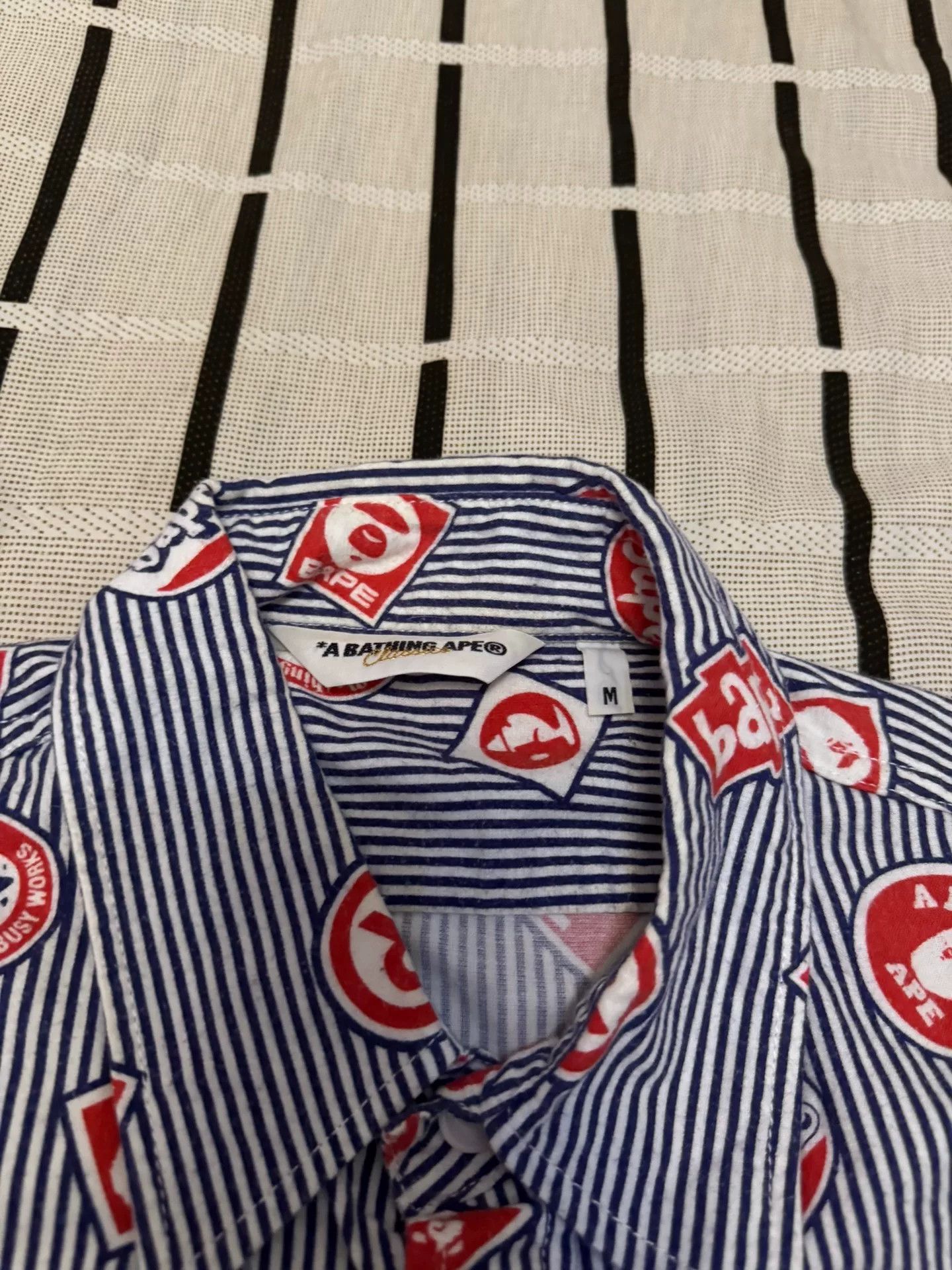 Bape Bape Retro Striped Gold Shirt M Men Size US M / EU 48-50 / 2 - 3 Thumbnail