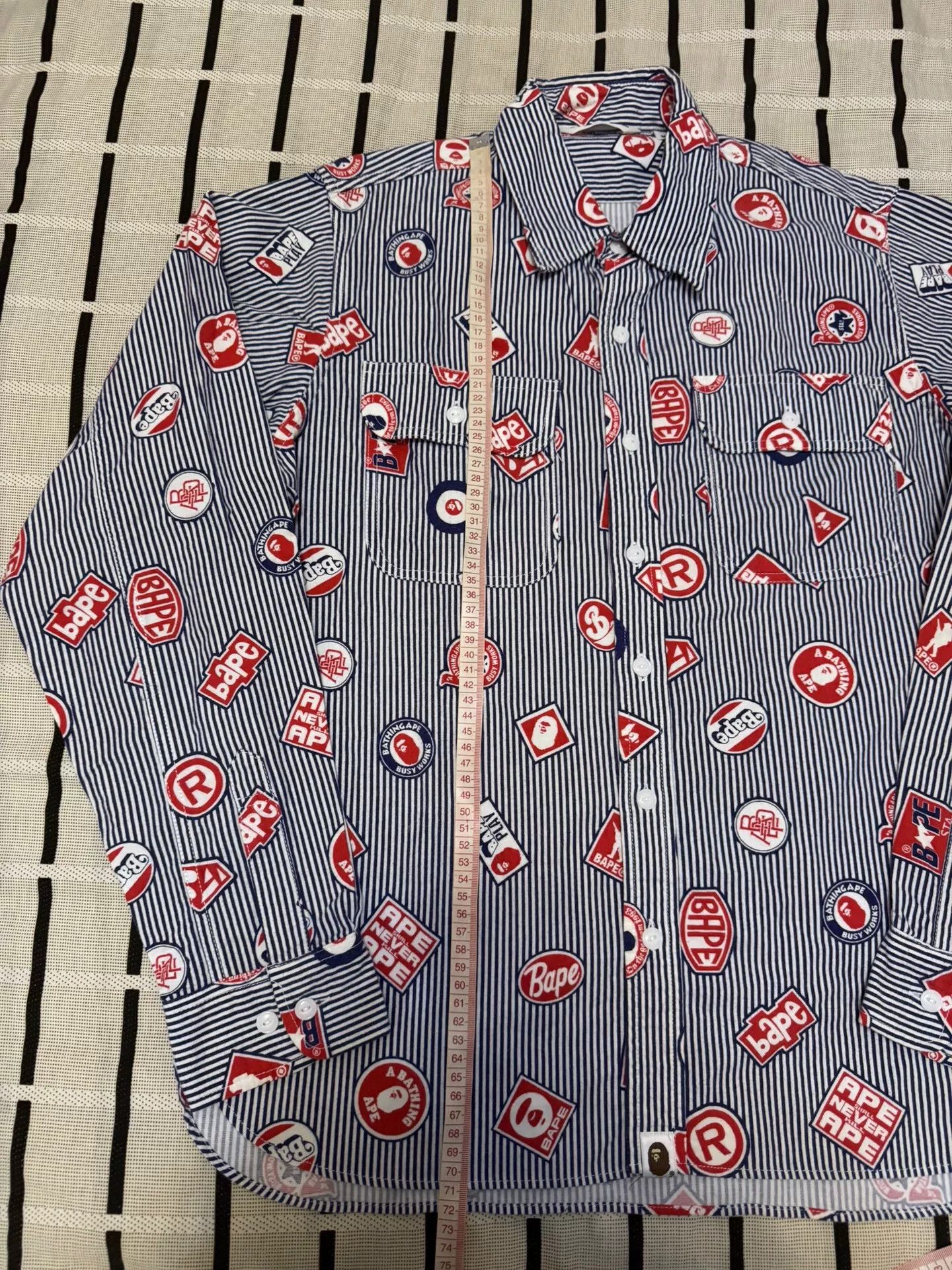 Bape Bape Retro Striped Gold Shirt M Men Size US M / EU 48-50 / 2 - 6 Thumbnail