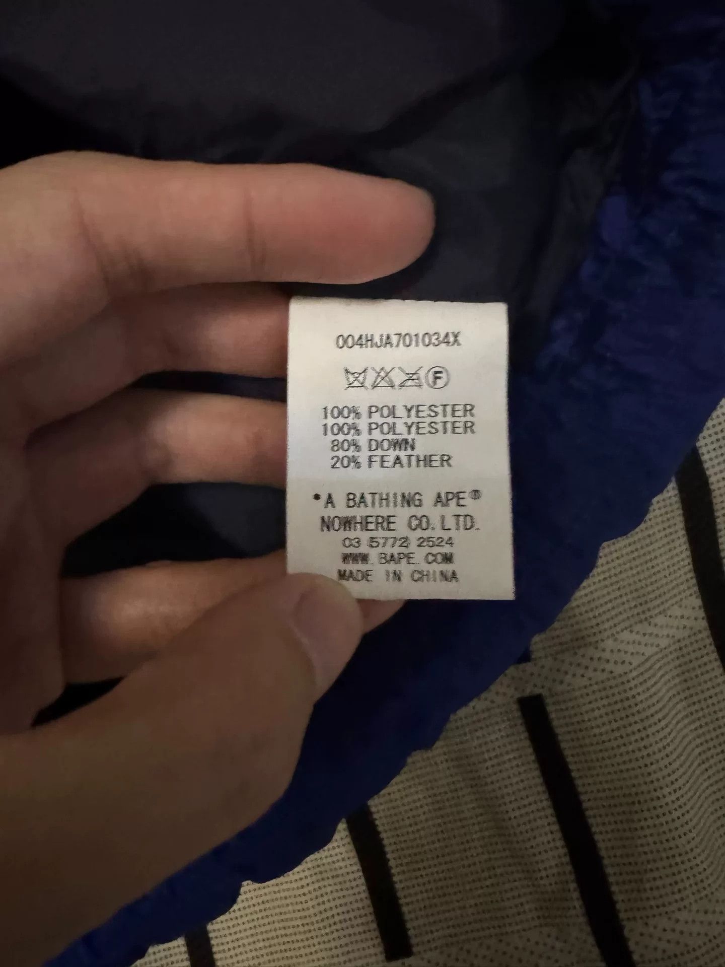 Bape Bape Down Camo Blue Heavy Coat S Men Size US S / EU 44-46 / 1 - 4 Thumbnail