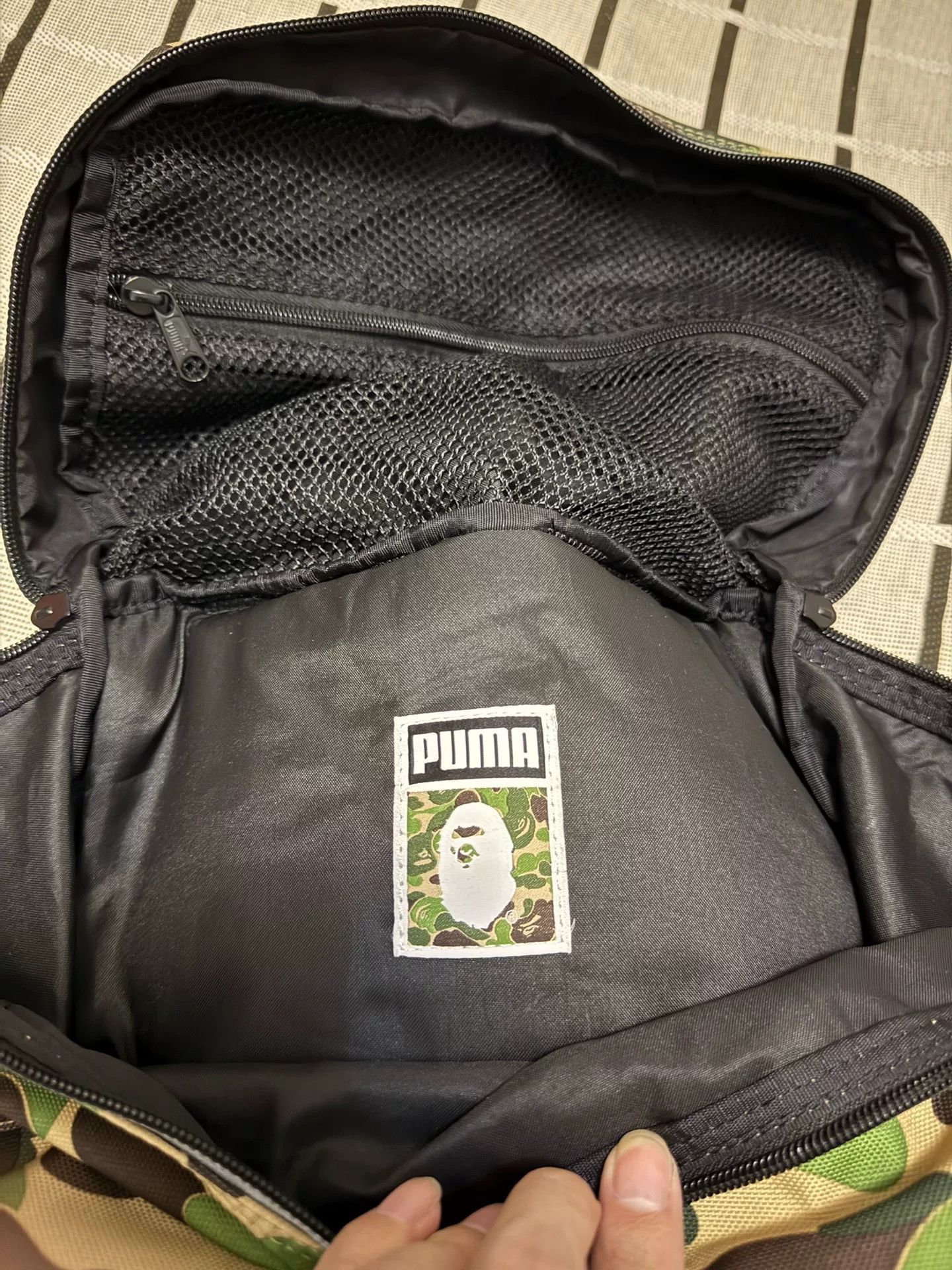 Bape Bape Camo Rare Green Backpack M Women Size ONE SIZE - 7 Thumbnail