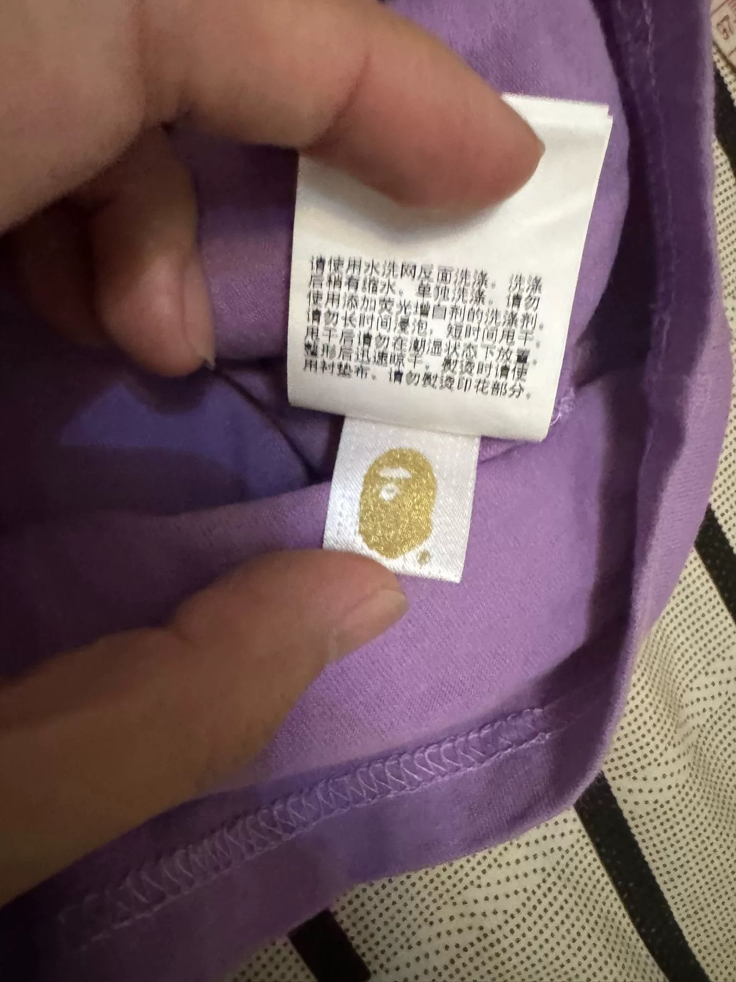 Bape Bape Ape Head Purple T-Shirt L Men Size US L / EU 52-54 / 3 - 6 Thumbnail