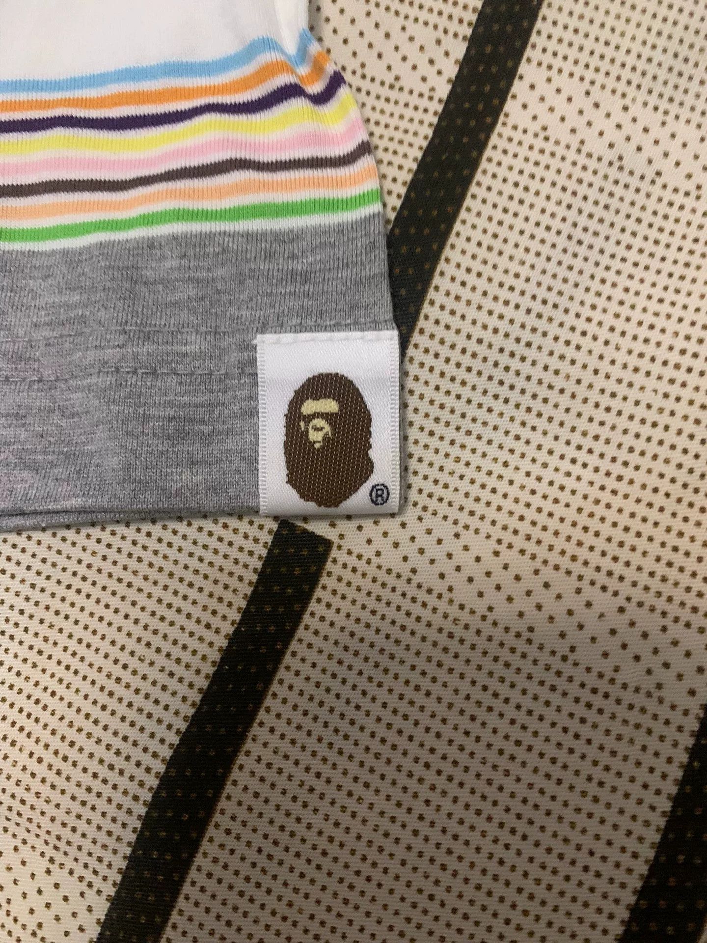 Bape Bape Striped Ape Head Gold T-Shirt L Men Size US L / EU 52-54 / 3 - 6 Thumbnail