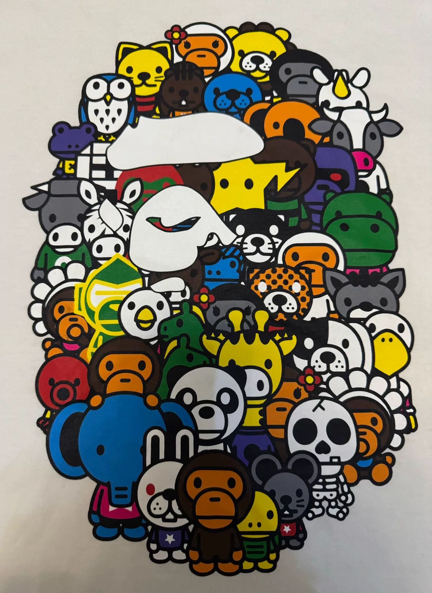 Bape Bape Ape Head Multi T-Shirt M Men Size US M / EU 48-50 / 2 - 2 Thumbnail