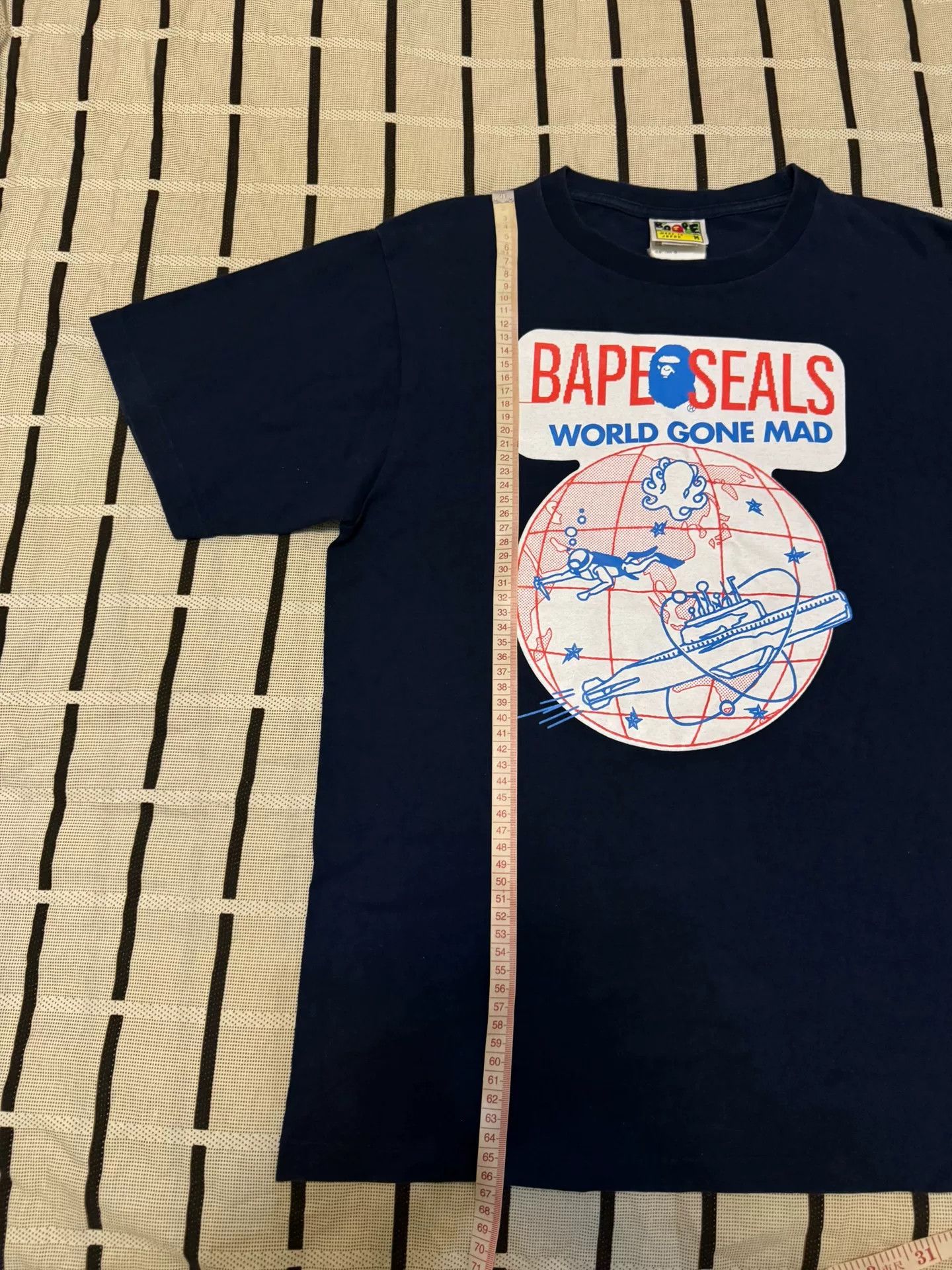 Bape Bape Printed Ape Head Blue T-Shirt M Men Size US M / EU 48-50 / 2 - 7 Thumbnail