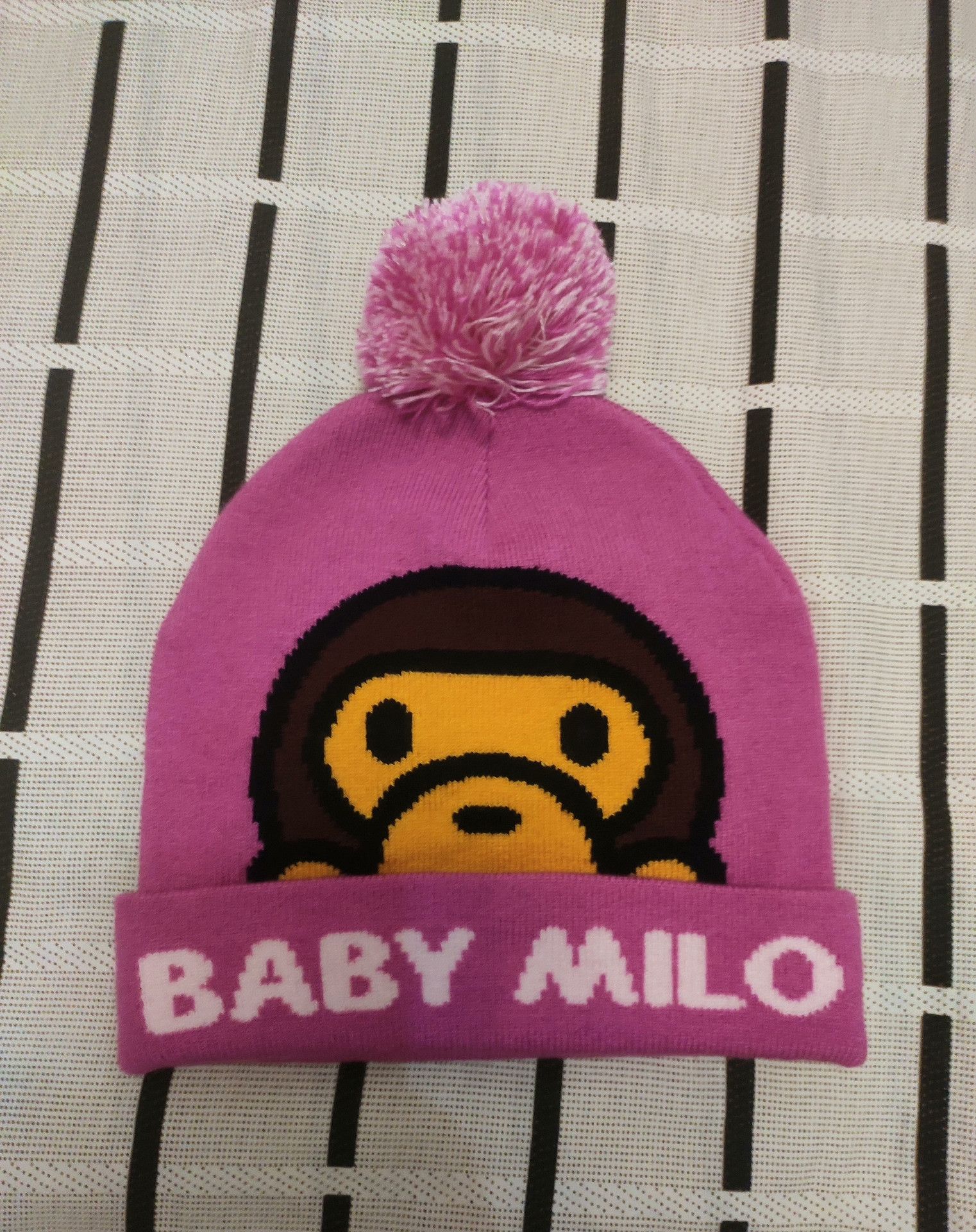 Bape Bape Knit Graphic Hat S Men Size ONE SIZE - 2 Thumbnail