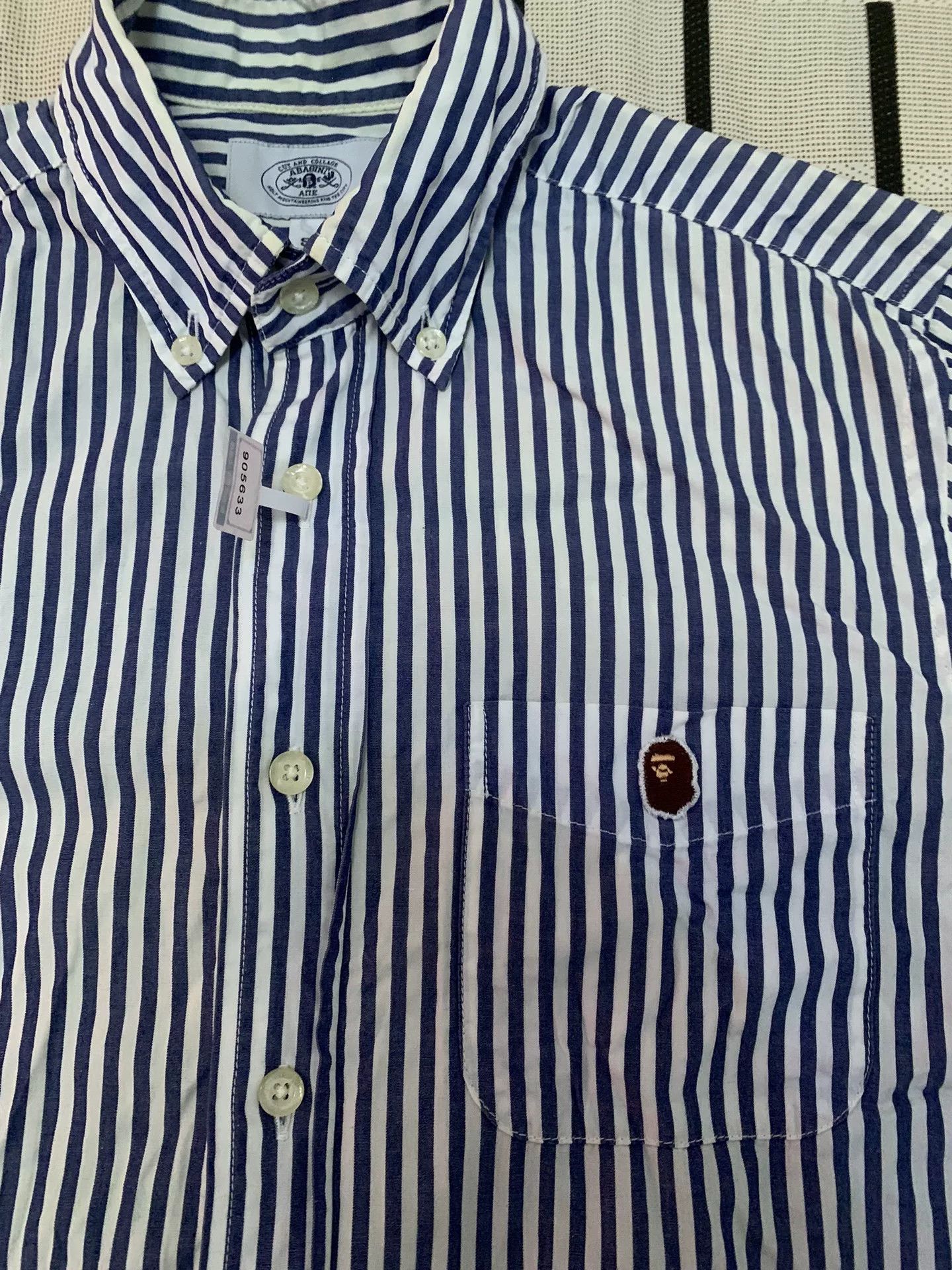 Bape Bape Striped Ape Head Gold Shirt S Men Size US S / EU 44-46 / 1 - 2 Thumbnail