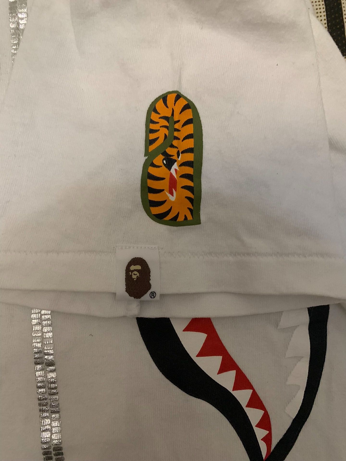 Bape Bape Shark Printed T-Shirt S Men Size US S / EU 44-46 / 1 - 5 Thumbnail
