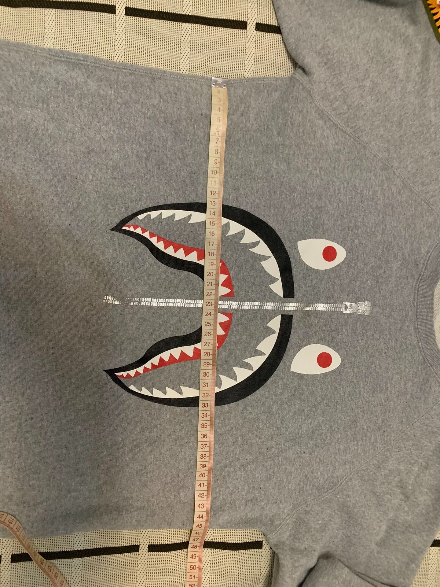 Bape Bape Shark Gray Hoodie S Men Size US S / EU 44-46 / 1 - 8 Thumbnail