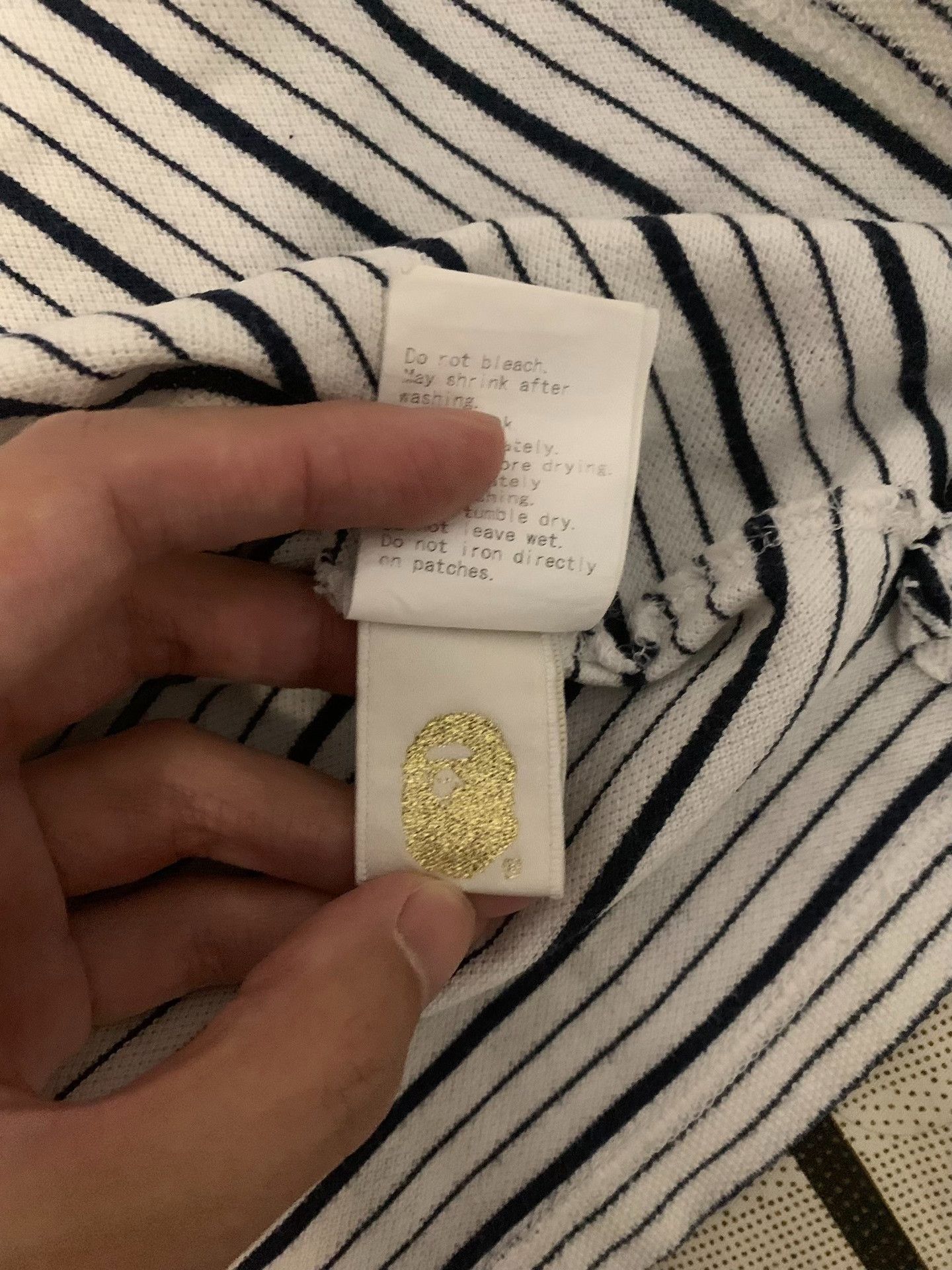 Bape Bape Striped Ape Head Gold Polo S Men Size US S / EU 44-46 / 1 - 6 Thumbnail