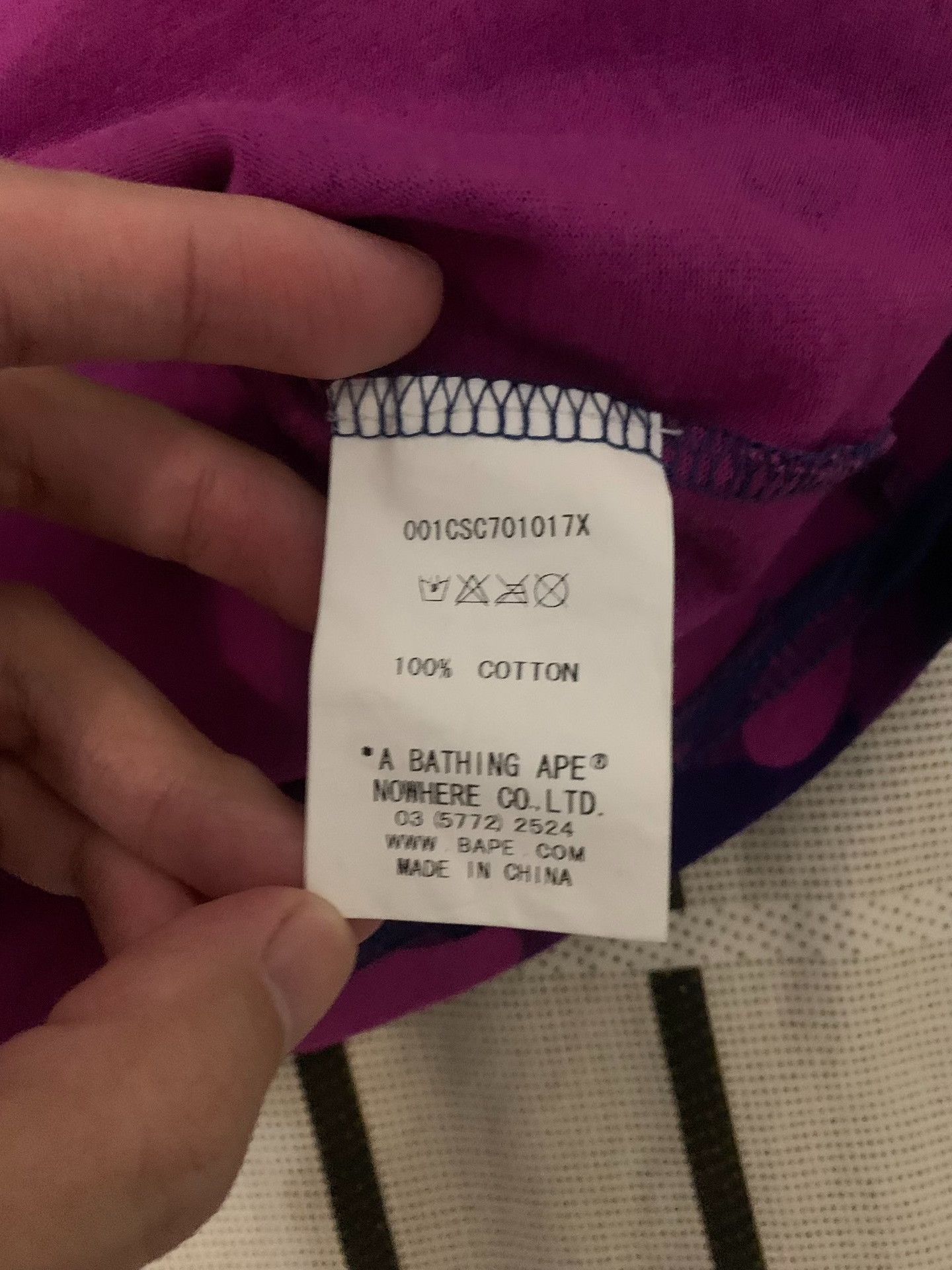 Bape Bape Shark Camo Purple T-Shirt L Men Size US L / EU 52-54 / 3 - 4 Thumbnail