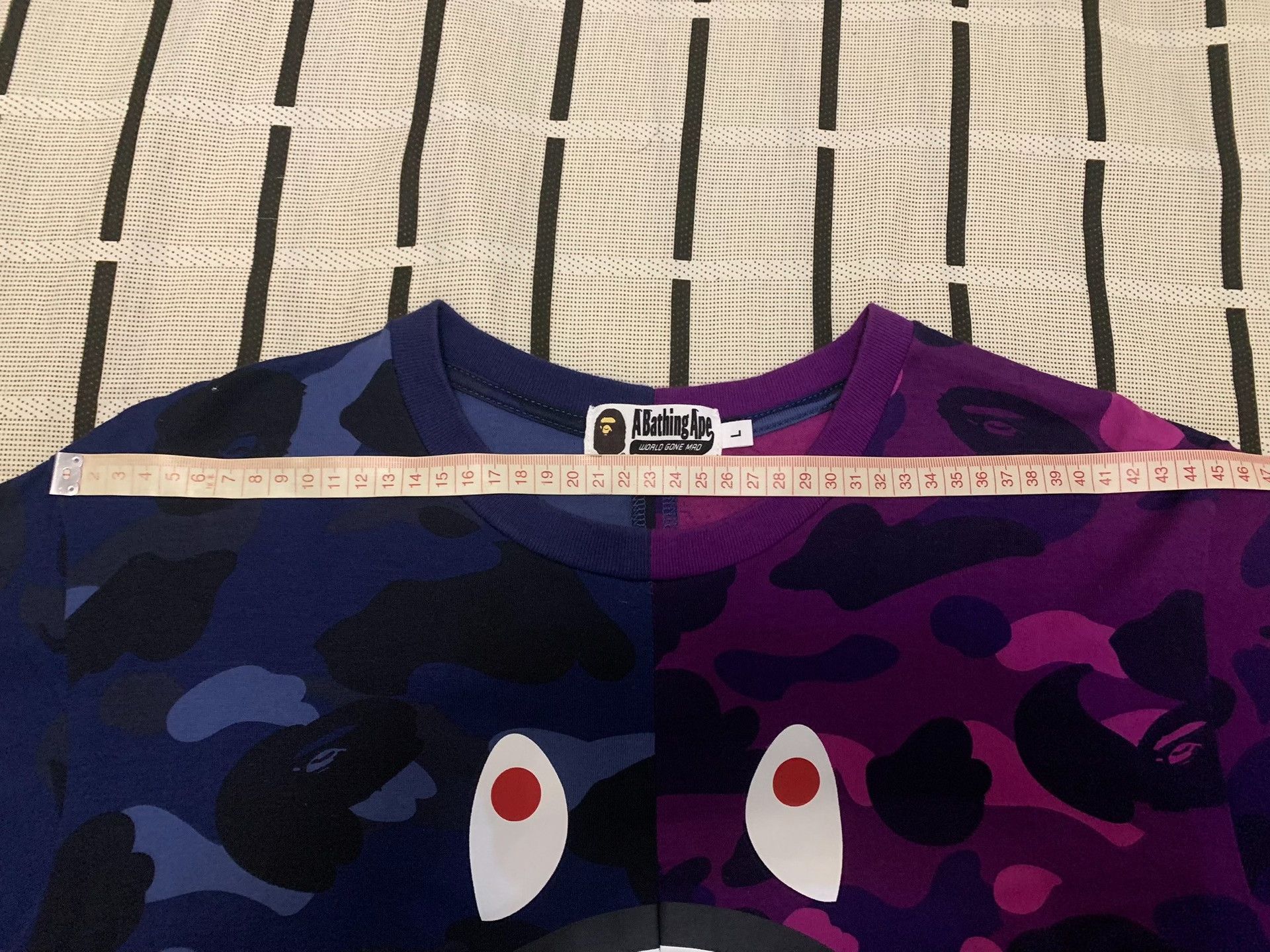 Bape Bape Shark Camo Purple T-Shirt L Men Size US L / EU 52-54 / 3 - 9 Thumbnail