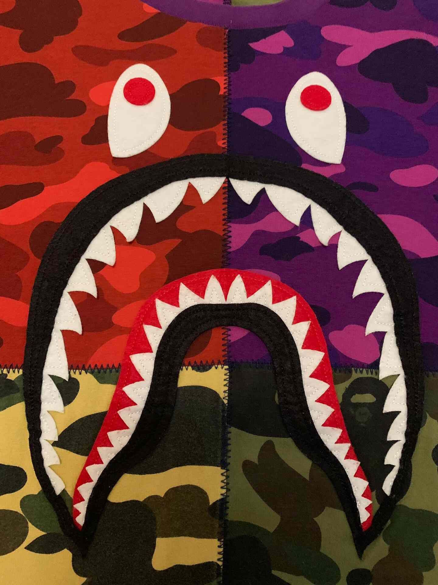 Bape Bape Shark Camo Multi T-Shirt Men Size US M / EU 48-50 / 2 - 3 Thumbnail