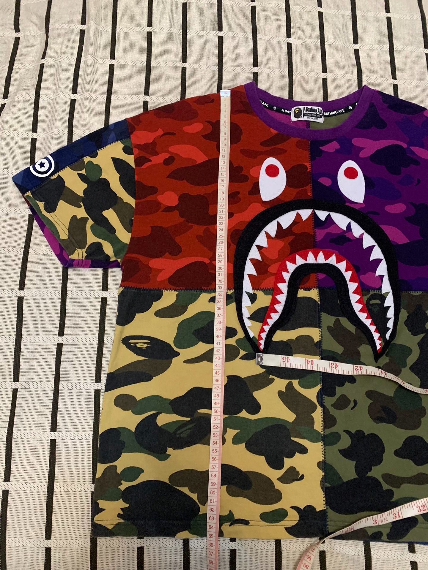 Bape Bape Shark Camo Multi T-Shirt Men Size US M / EU 48-50 / 2 - 7 Thumbnail