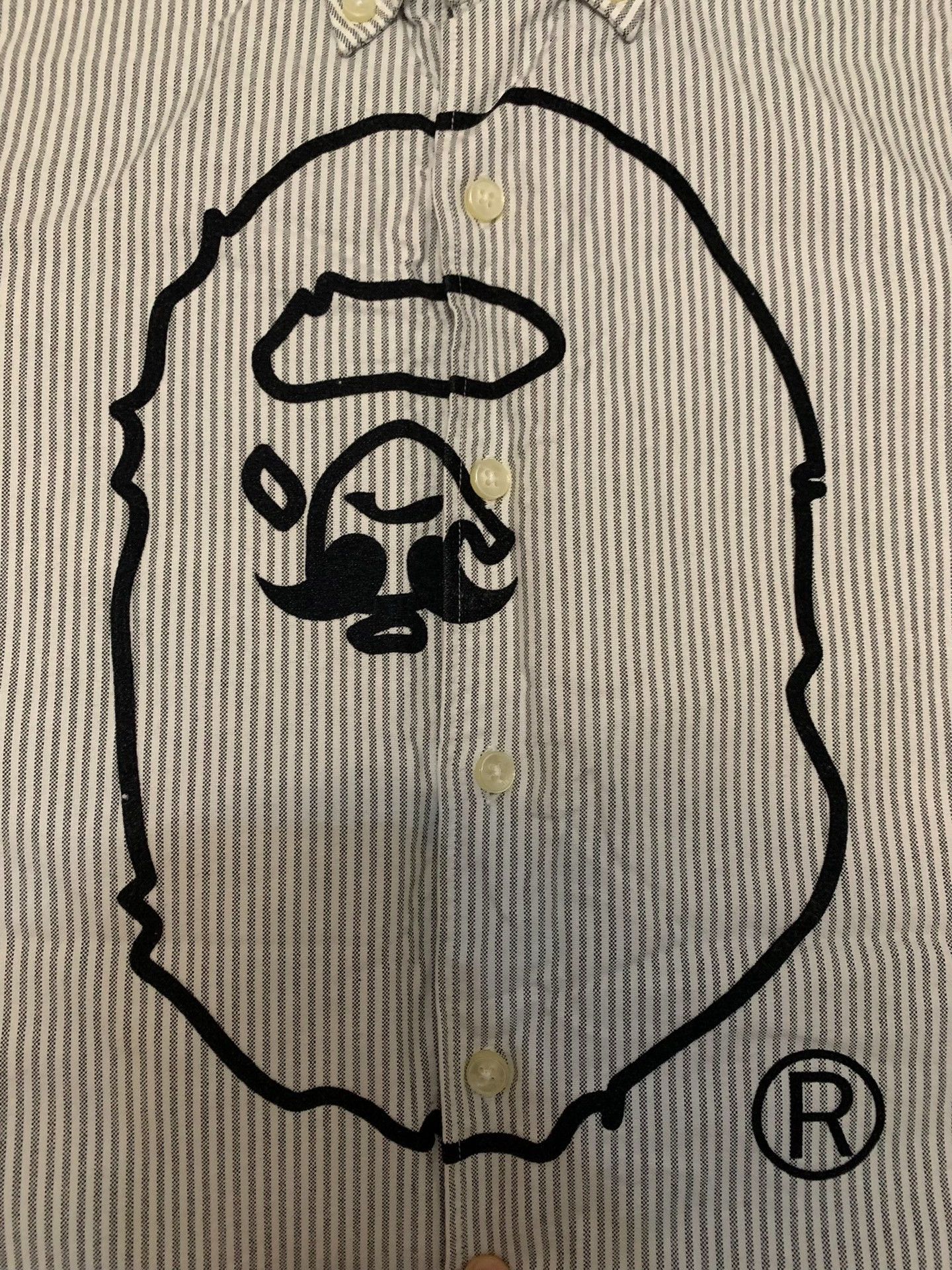 Bape Bape Striped Ape Head Shirt L Men Size US L / EU 52-54 / 3 - 2 Thumbnail
