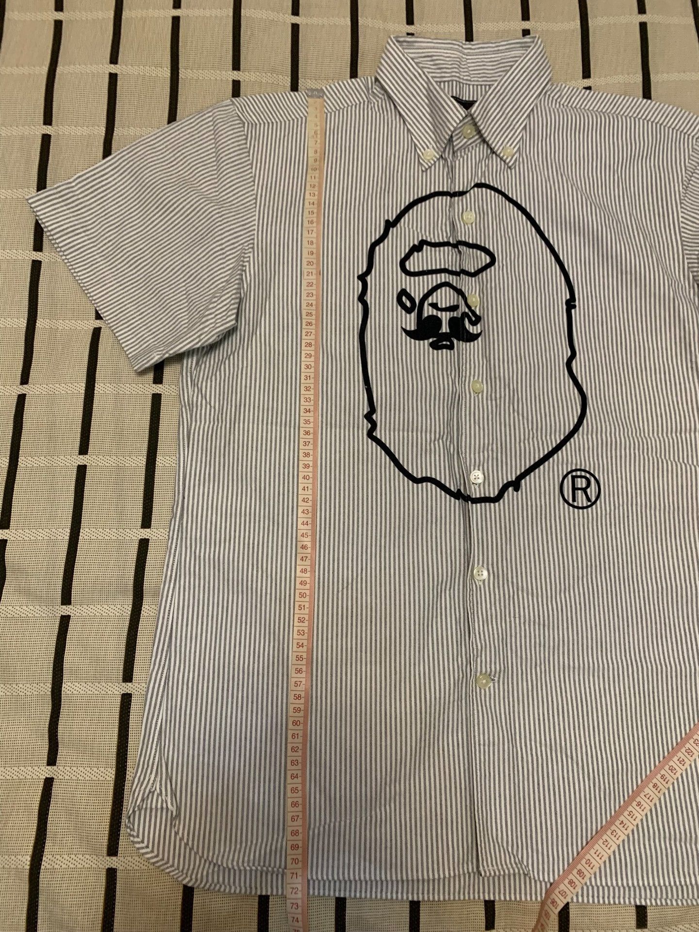 Bape Bape Striped Ape Head Shirt L Men Size US L / EU 52-54 / 3 - 7 Thumbnail