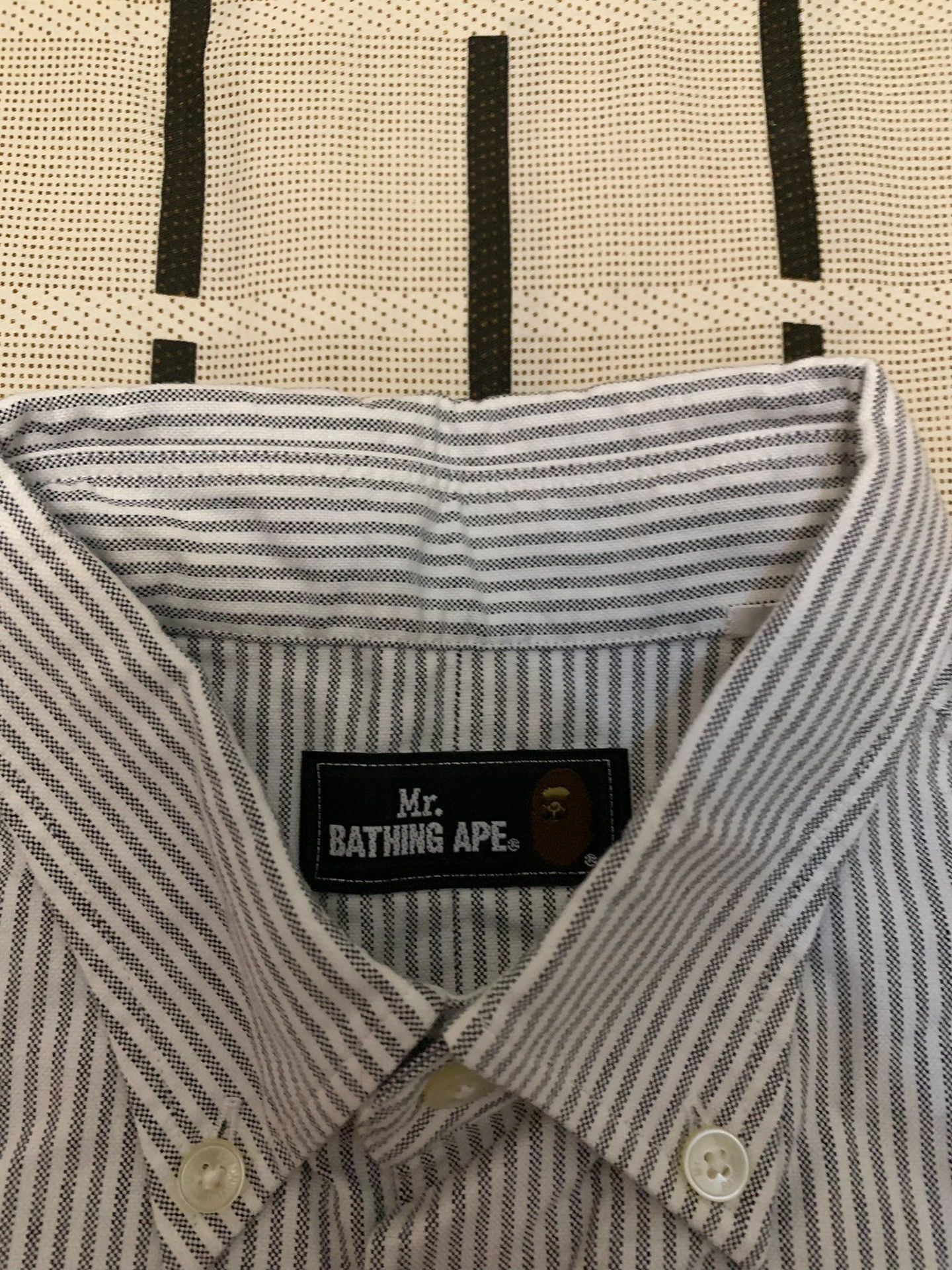 Bape Bape Striped Ape Head Shirt L Men Size US L / EU 52-54 / 3 - 4 Thumbnail