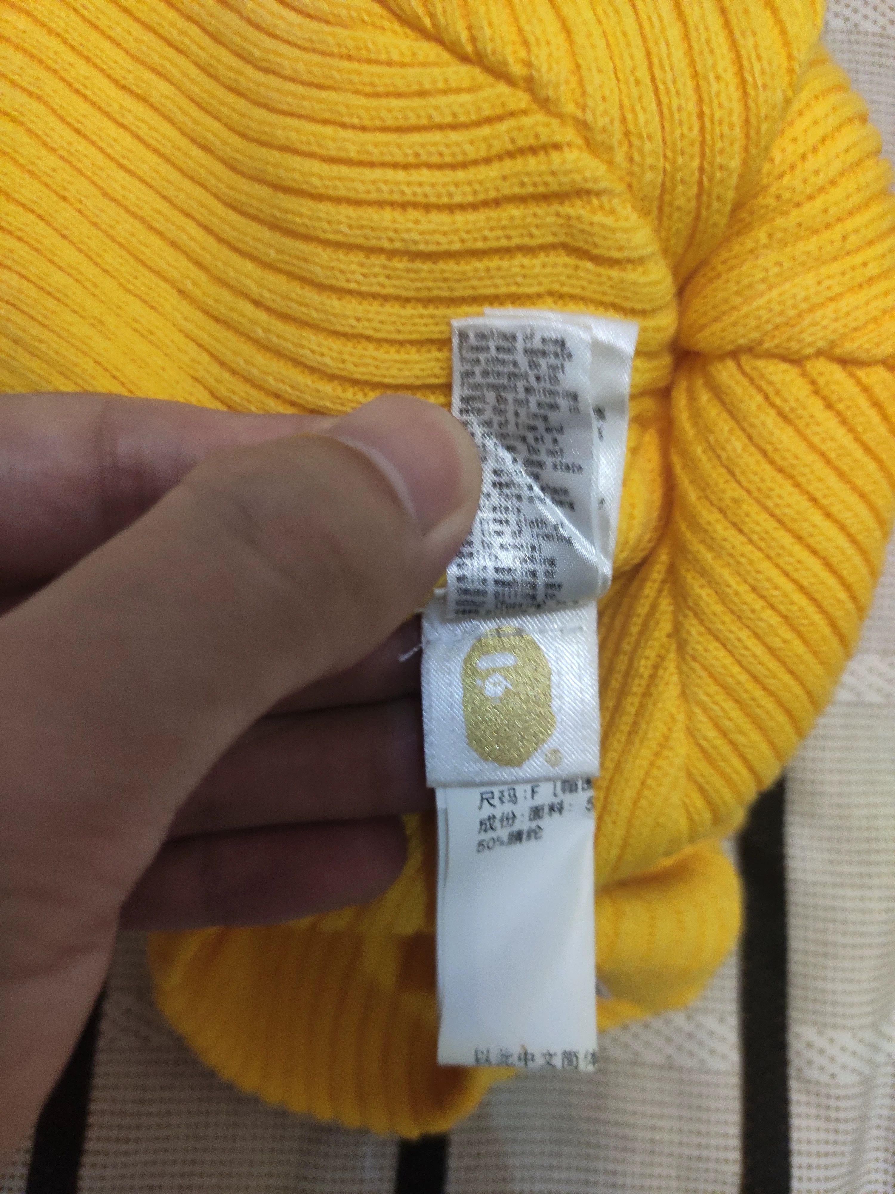 Bape Bape Ape Head Yellow Hat M Men Size ONE SIZE - 5 Thumbnail