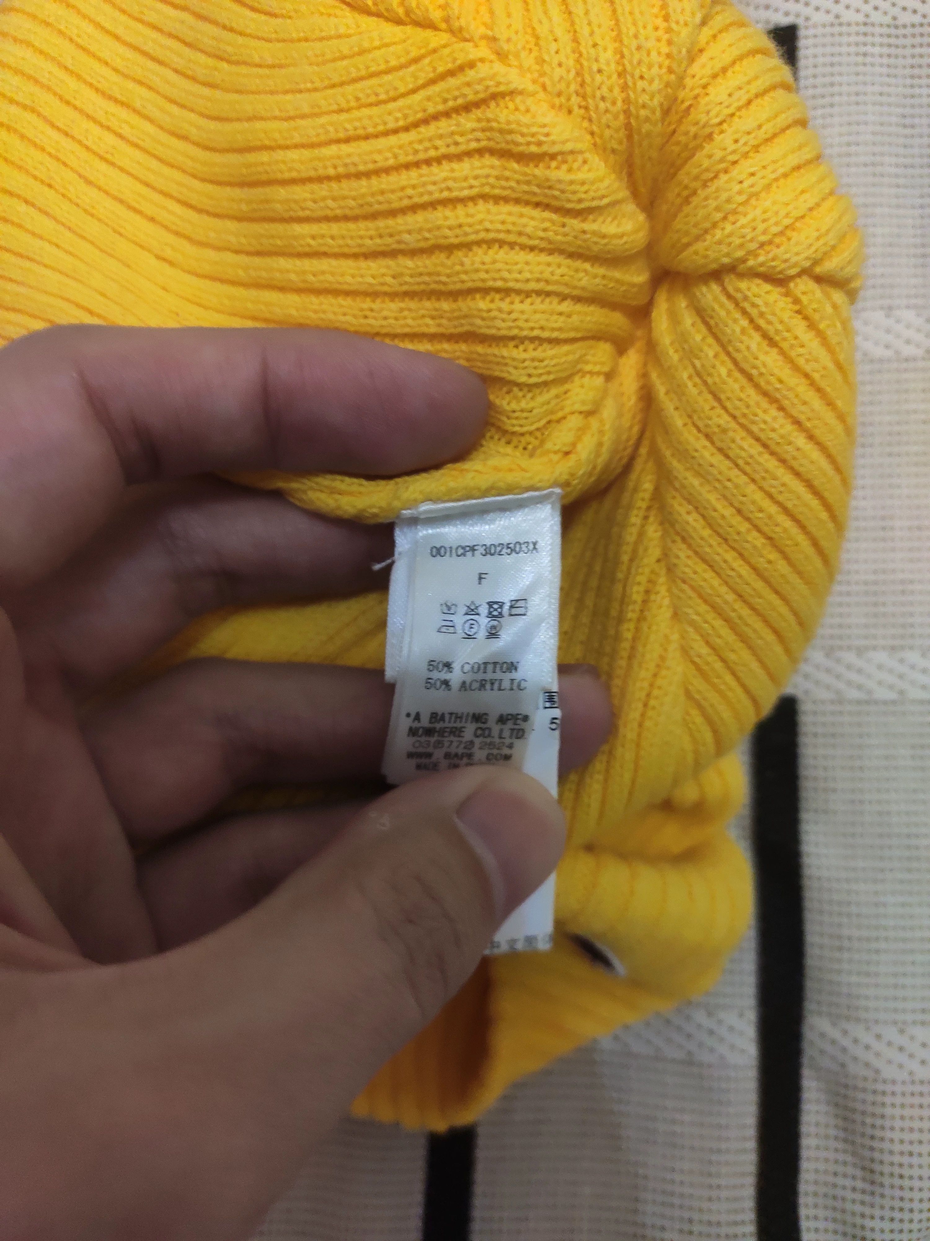 Bape Bape Ape Head Yellow Hat M Men Size ONE SIZE - 3 Thumbnail