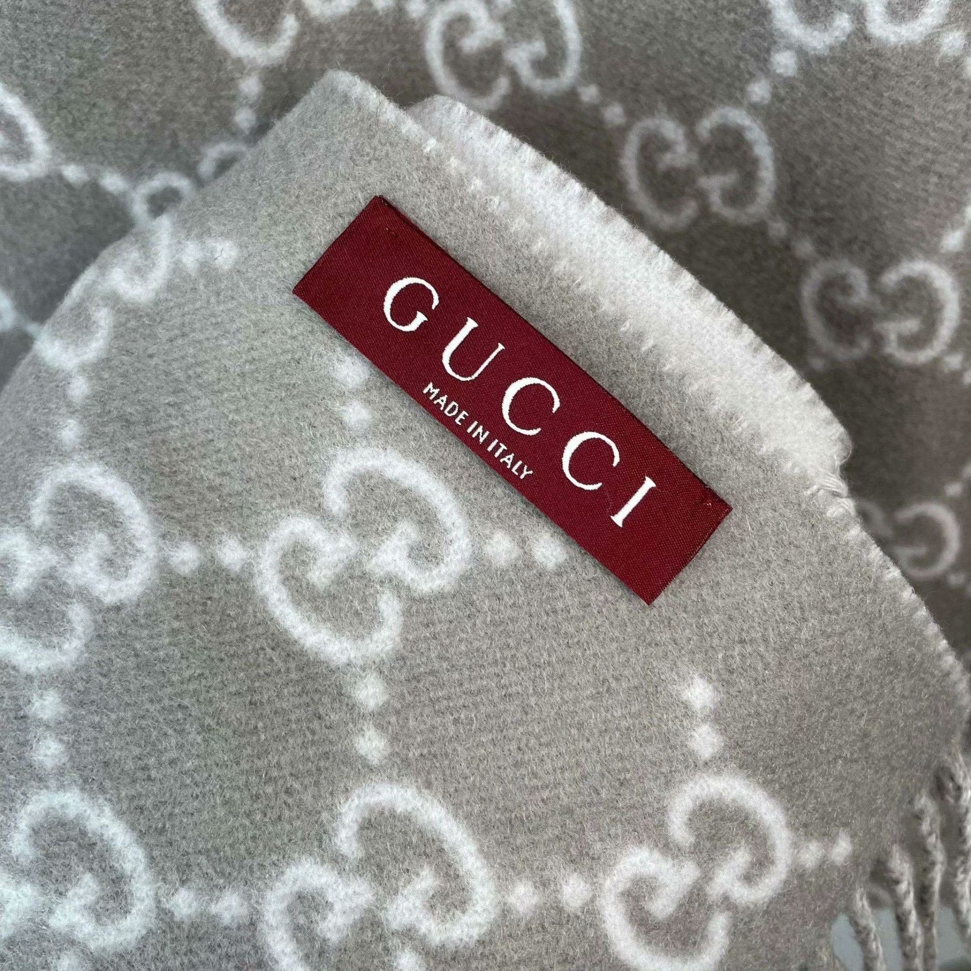 Gucci Gucci Gray Scarf XS Men Size ONE SIZE - 4 Thumbnail