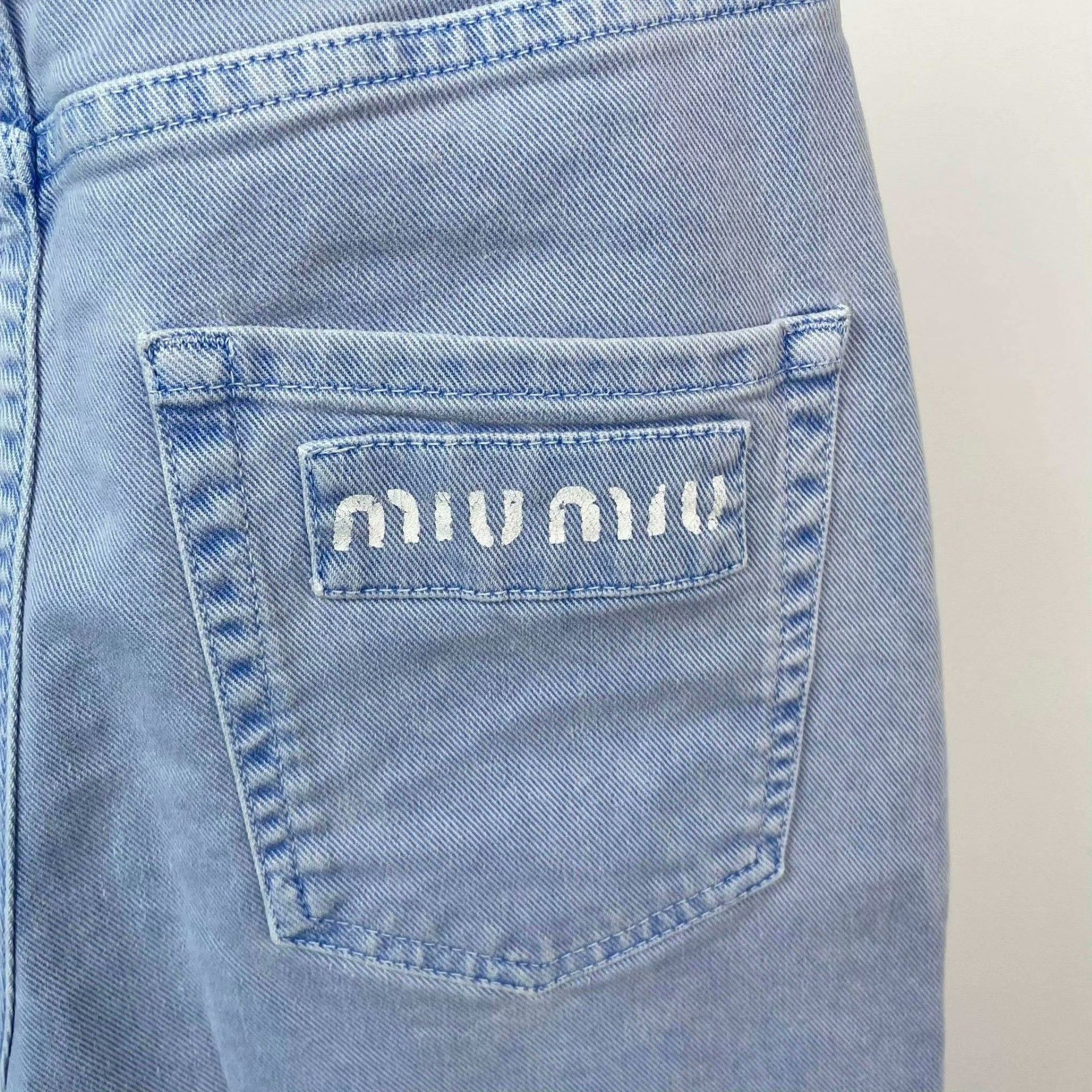 Miu Miu Miu Miu Denim Blue Jeans S Women Size 26" / US 2 / IT 38 - 3 Thumbnail