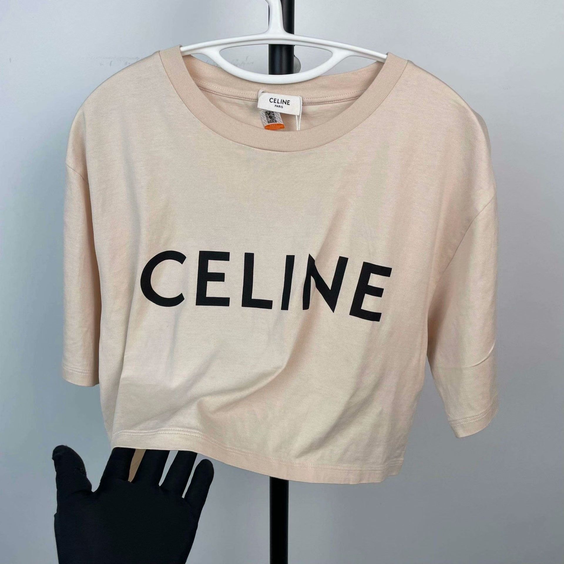 Celine Celine Cotton Beige T-Shirt S Women Size S / US 4 / IT 40 - 7 Thumbnail