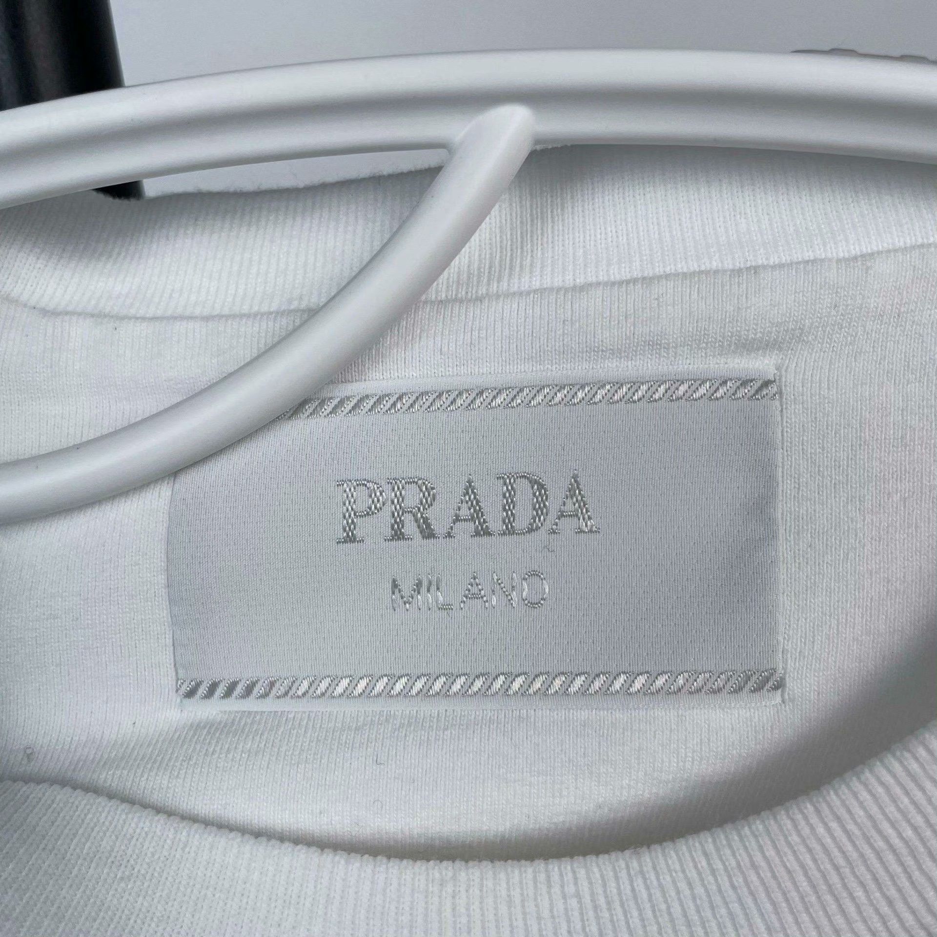 Prada Prada White T-Shirt S Women Size S / US 4 / IT 40 - 3 Thumbnail