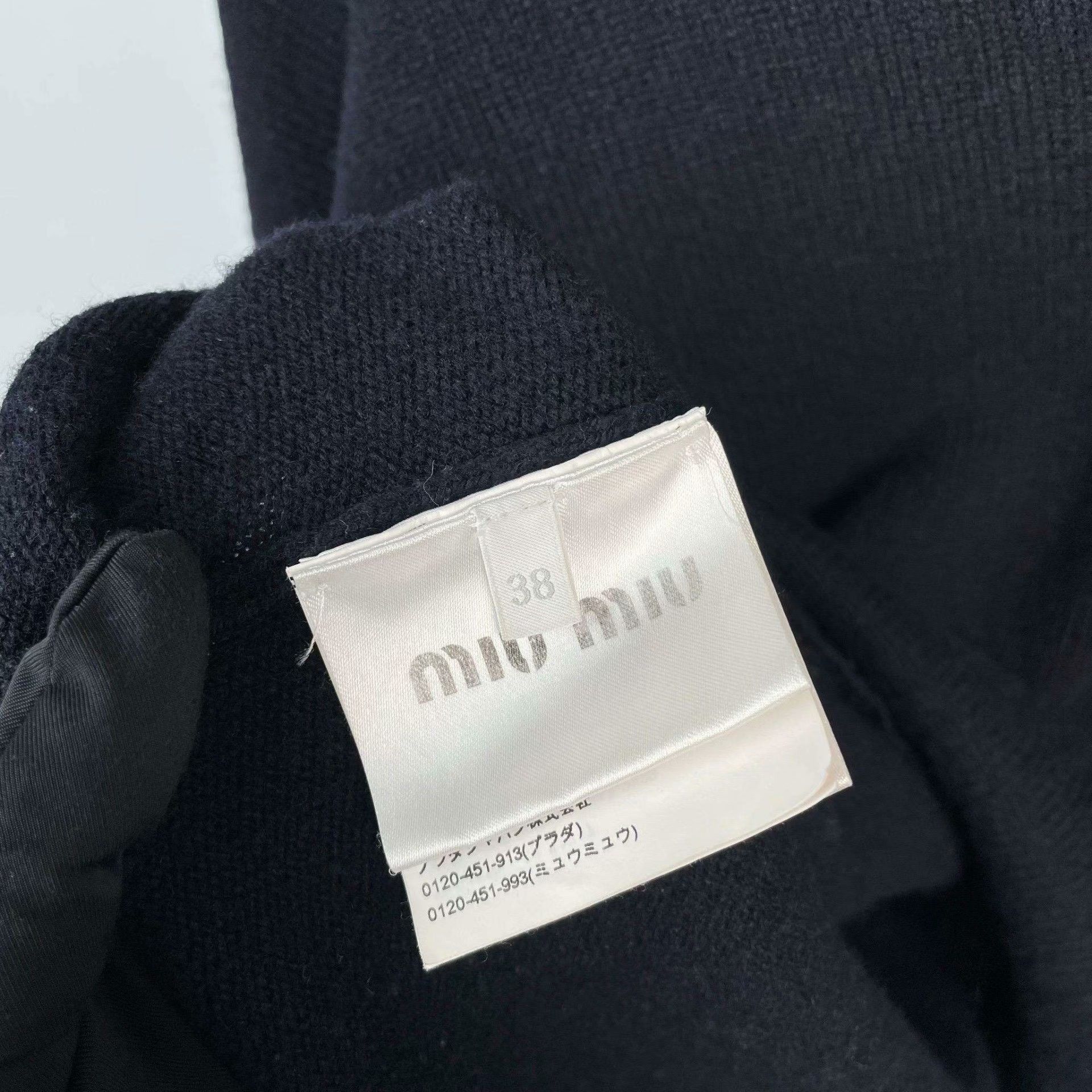 Miu Miu Miu Miu Black Sweater 38 Women Size S / US 4 / IT 40 - 7 Thumbnail