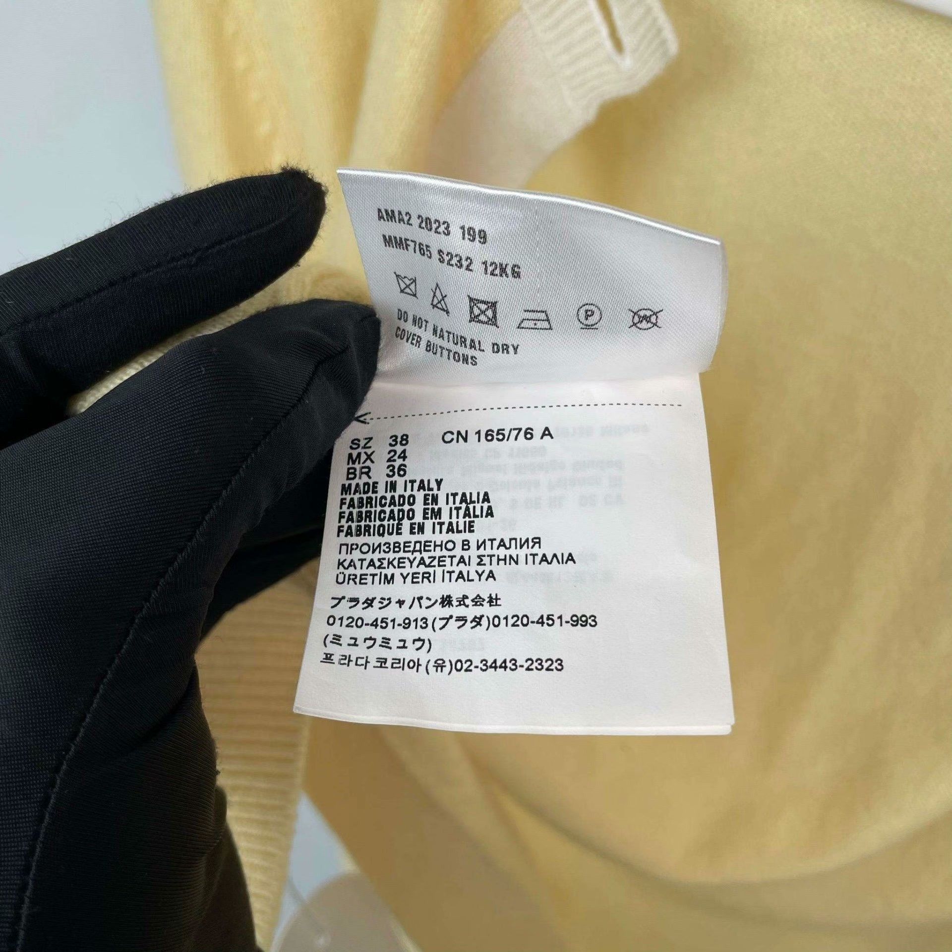 Miu Miu Miu Miu Yellow Sweater 38 Women Size S / US 4 / IT 40 - 6 Thumbnail