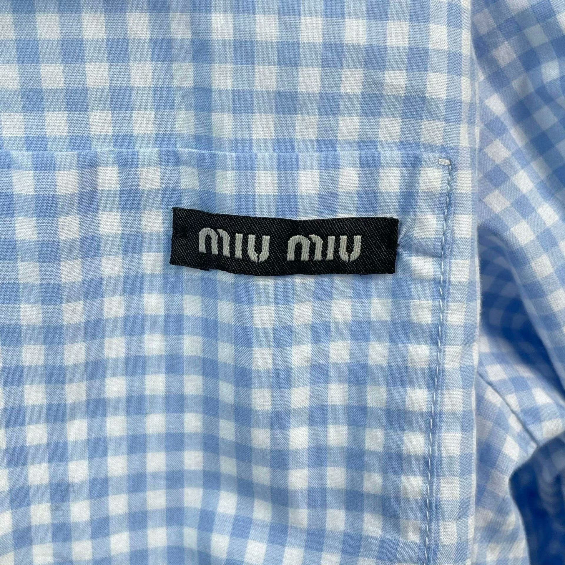 Miu Miu Miu Miu Blue Button Up 36 Women Size S / US 4 / IT 40 - 3 Thumbnail
