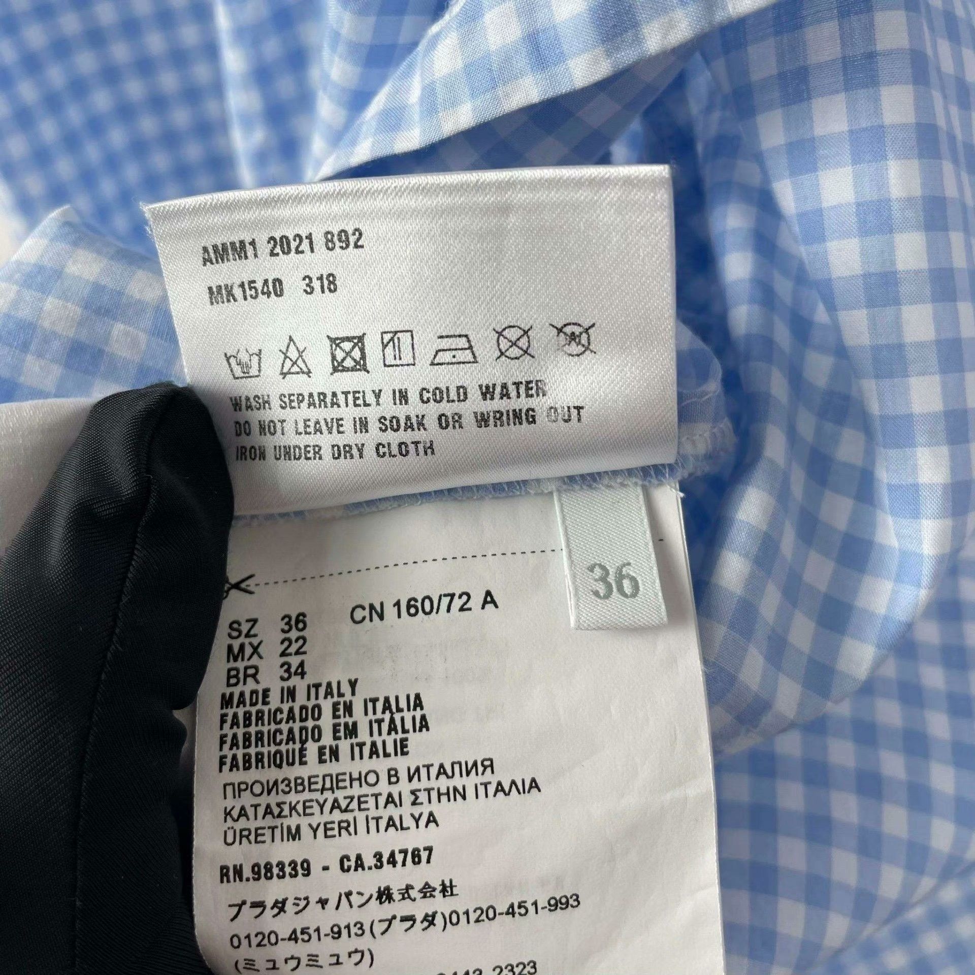 Miu Miu Miu Miu Blue Button Up 36 Women Size S / US 4 / IT 40 - 7 Thumbnail