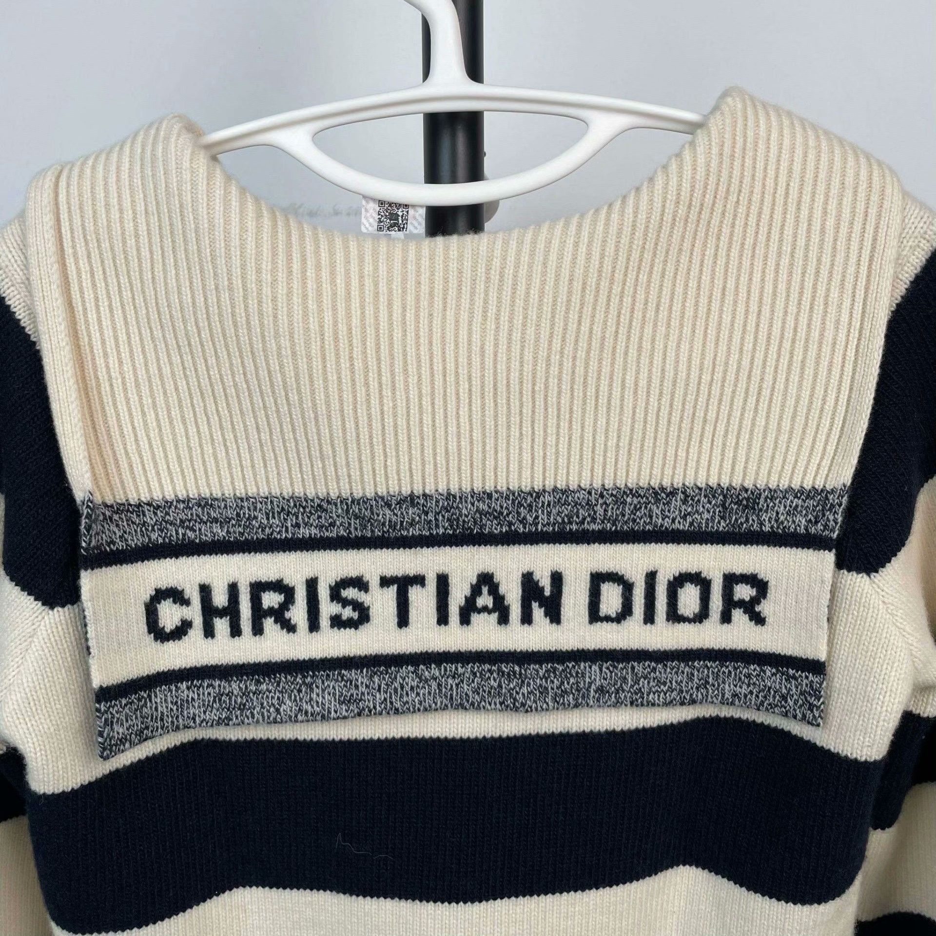 Dior Dior Knit Striped Black Sweater 34 Women Size XS / US 0-2 / IT 36-38 - 6 Thumbnail