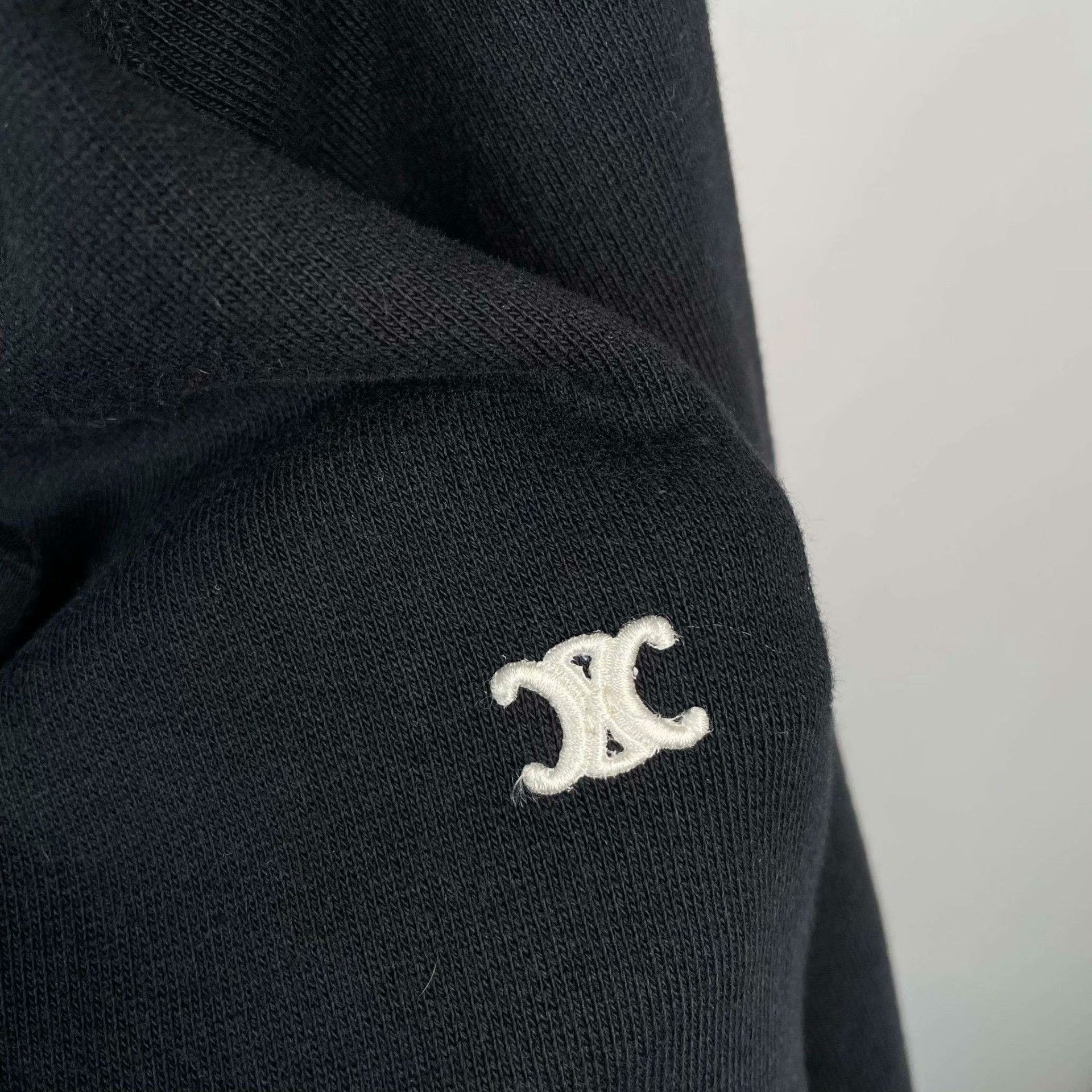 Celine Celine Cotton Black Hoodie L Women Size L / US 10 / IT 46 - 8 Thumbnail