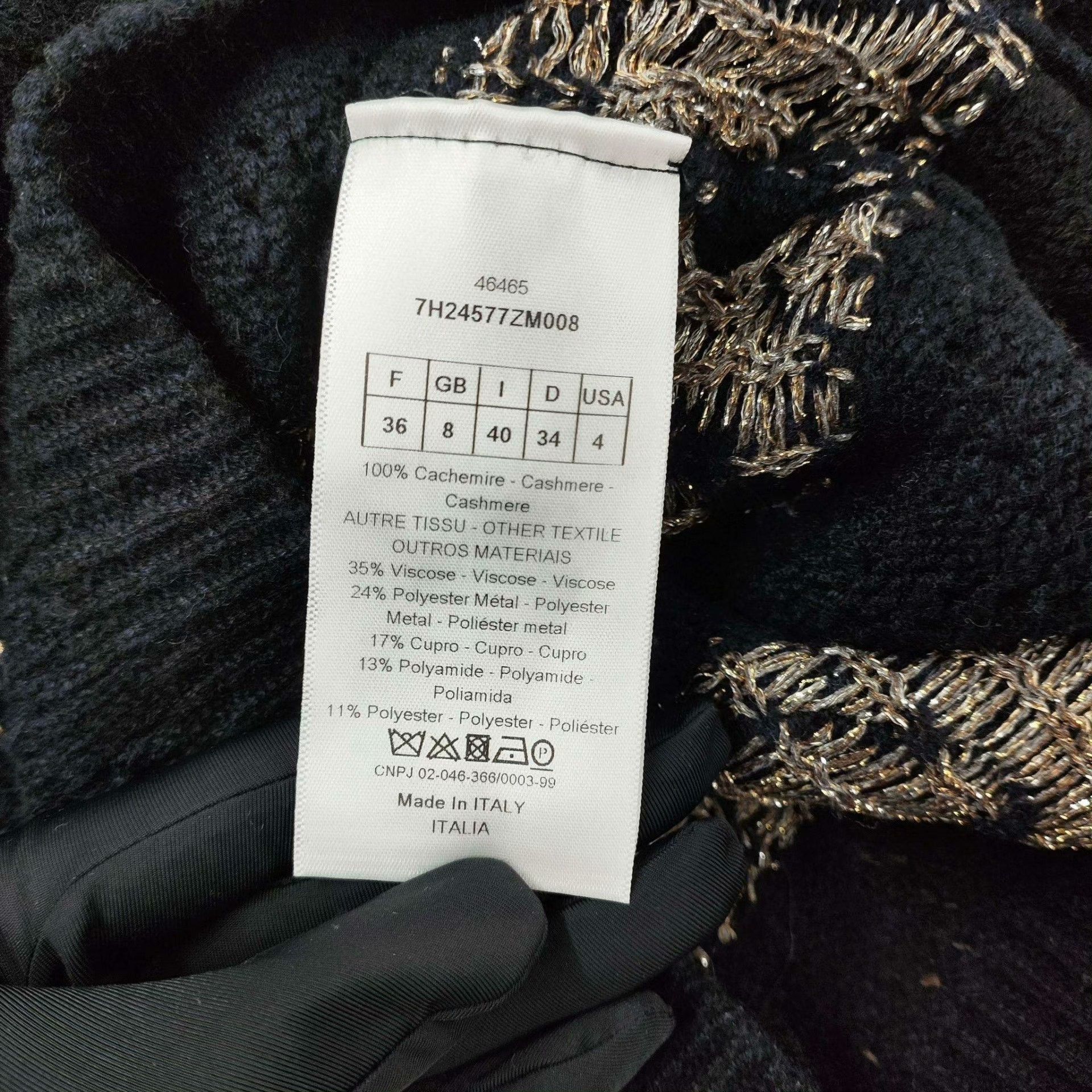 Dior Dior Wool Graphic Black Sweater 36 Women Size S / US 4 / IT 40 - 4 Thumbnail