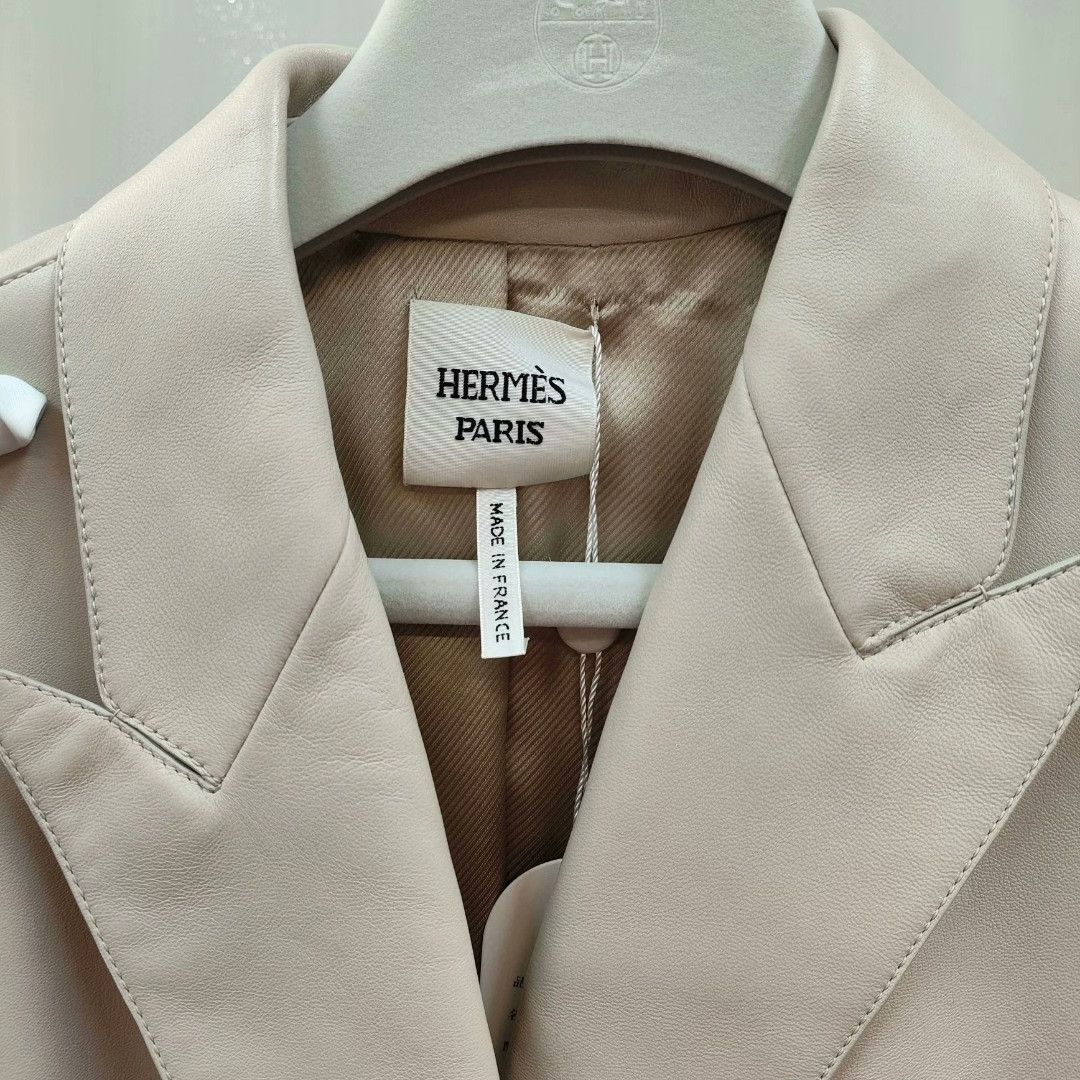 Hermes Hermes Formal Gray Jacket M Women Size M / US 6-8 / IT 42-44 - 3 Thumbnail
