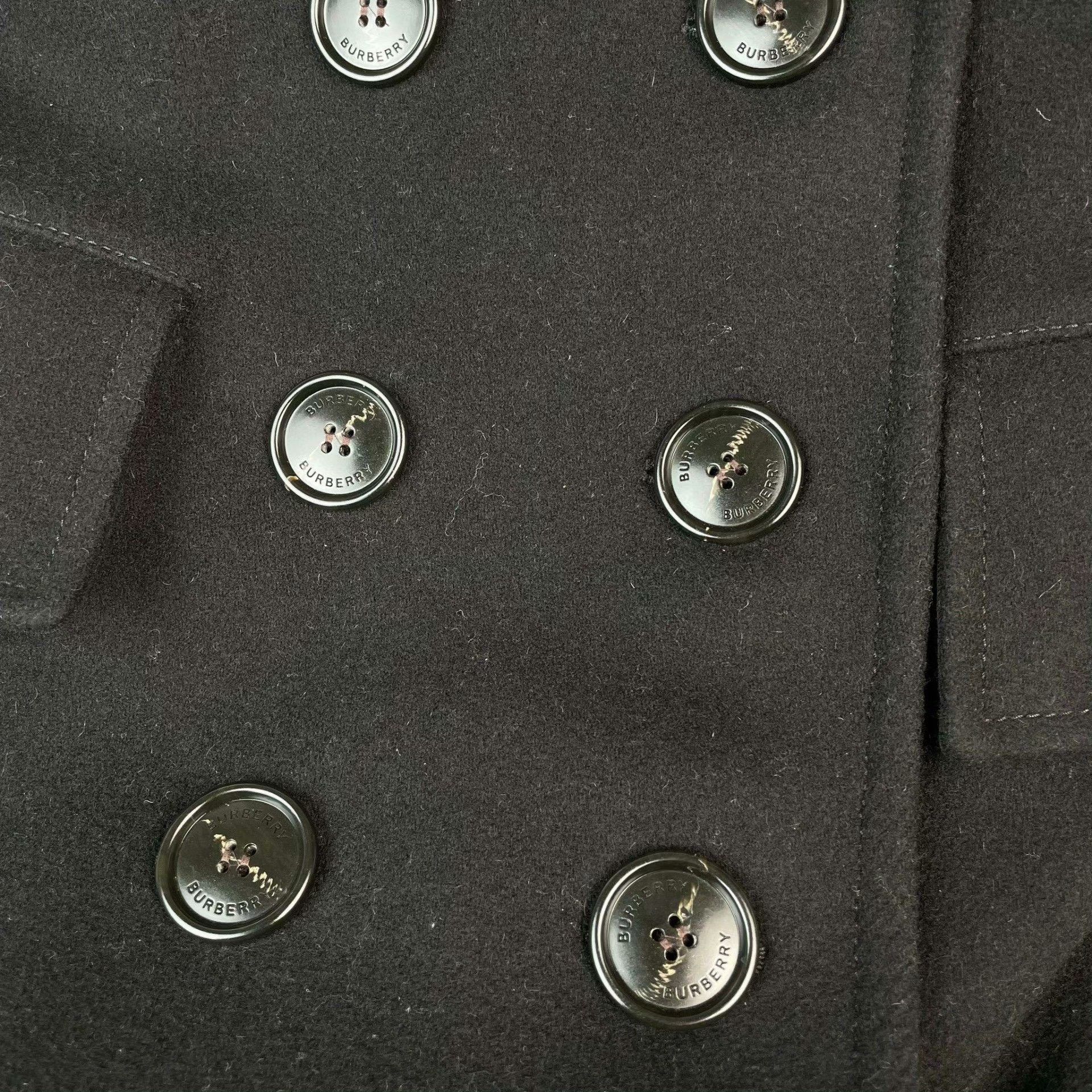 Burberry Burberry Wool Black Coat 34 Women Size XS / US 0-2 / IT 36-38 - 8 Thumbnail