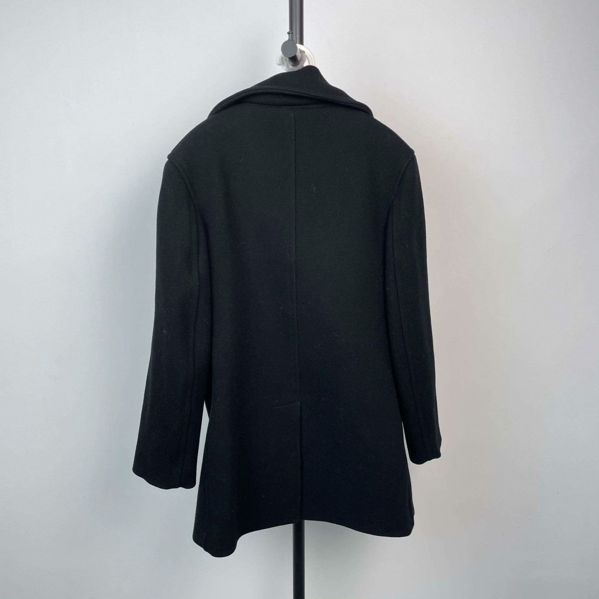 Burberry Burberry Wool Black Coat 34 Women Size XS / US 0-2 / IT 36-38 - 2 Thumbnail