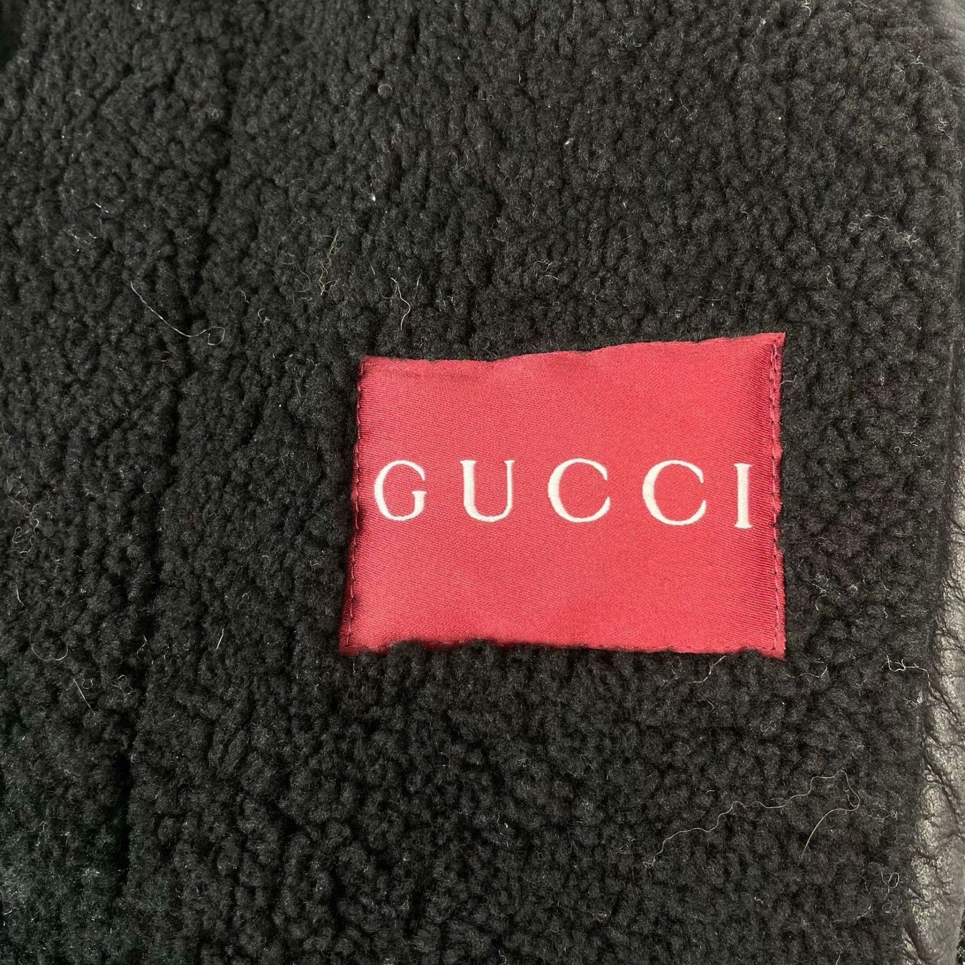 Gucci Gucci Black Leather Jacket 44 Men Size US L / EU 52-54 / 3 - 3 Thumbnail
