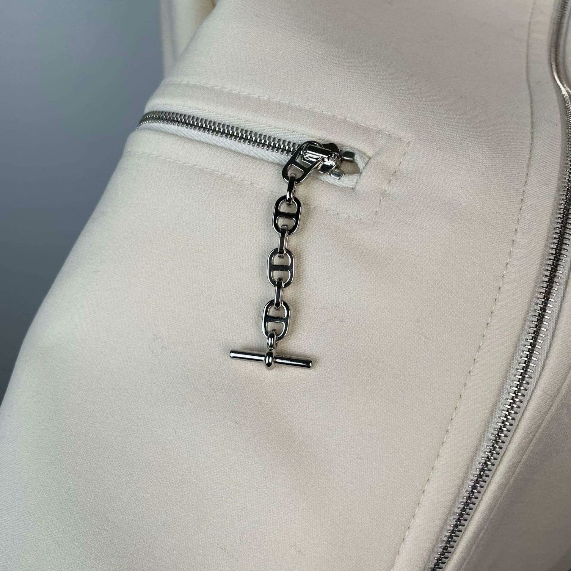 Hermes Hermes Formal Wool White Jacket M Women Size M / US 6-8 / IT 42-44 - 6 Thumbnail