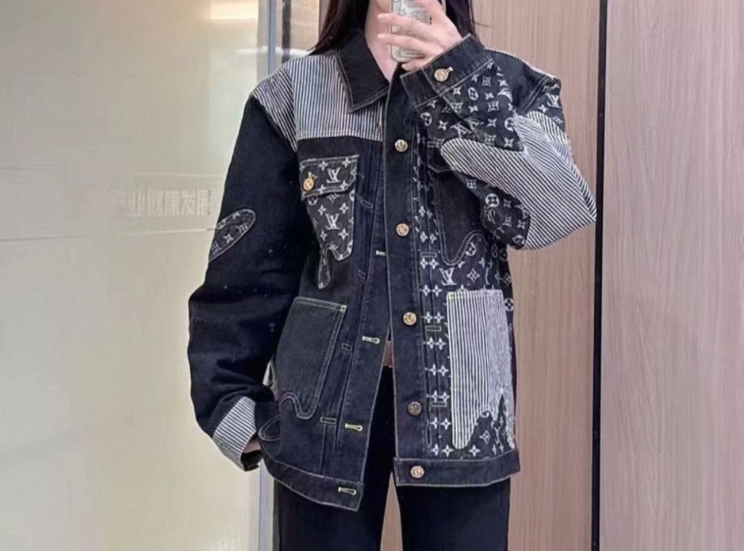 Louis Vuitton Louis Vuitton Denim Gray Jacket 46 Women Size L / US 10 / IT 46 - 2 Thumbnail