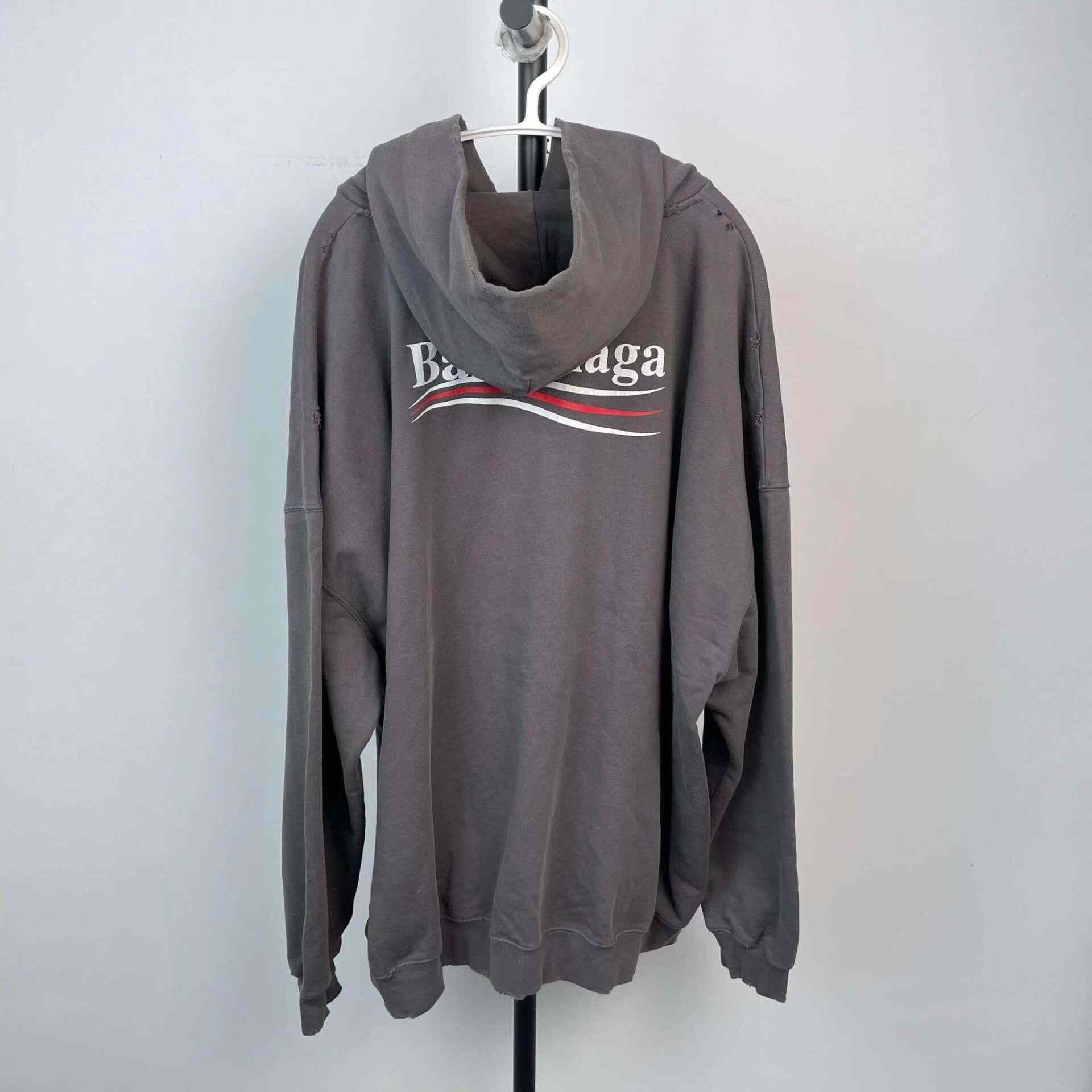 Balenciaga Balenciaga Gray Hoodie L Men Size US L / EU 52-54 / 3 - 2 Thumbnail