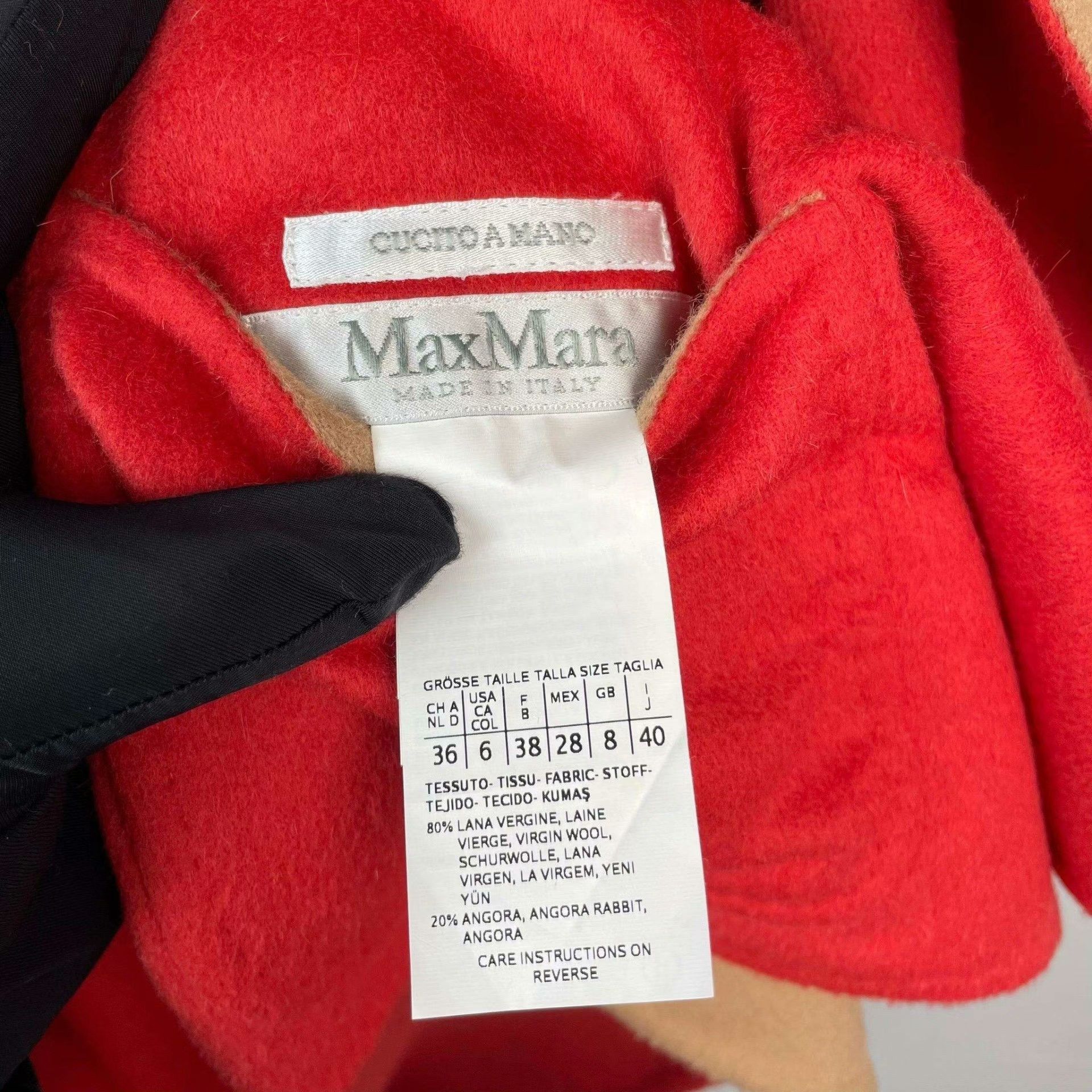 Max Mara Max Mara Wool Red Coat L Women Size L / US 10 / IT 46 - 3 Thumbnail