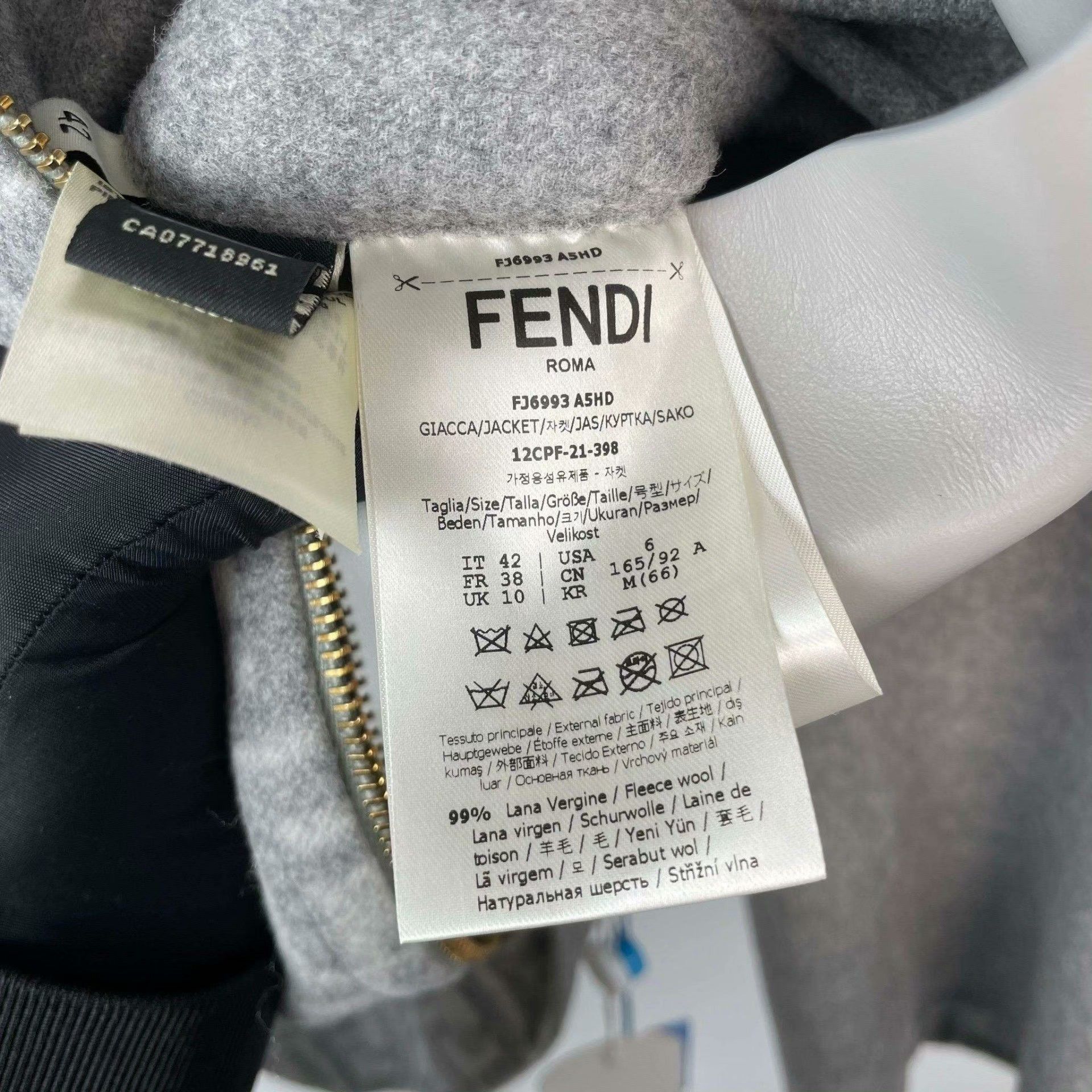 Fendi Fendi Wool Gray Coat S Women Size S / US 4 / IT 40 - 7 Thumbnail